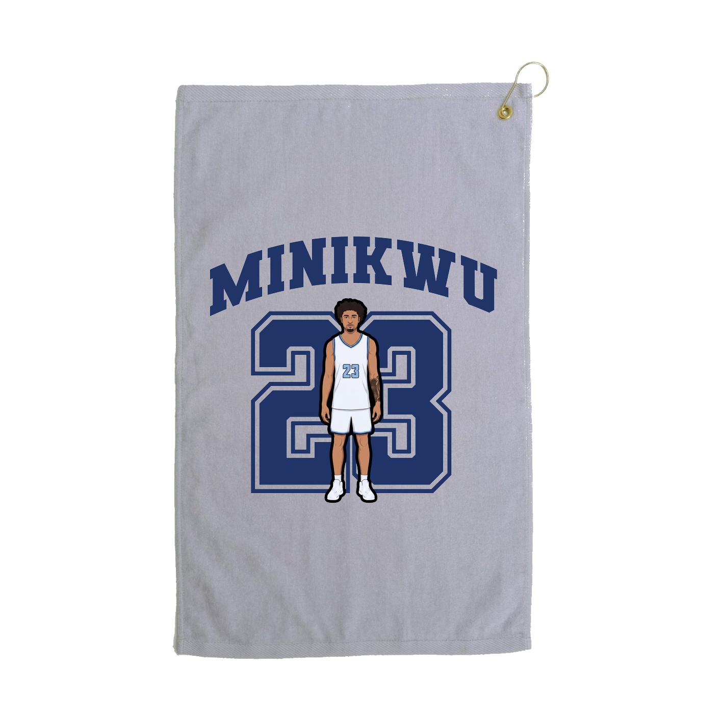 Golf Towel — Number in Grey