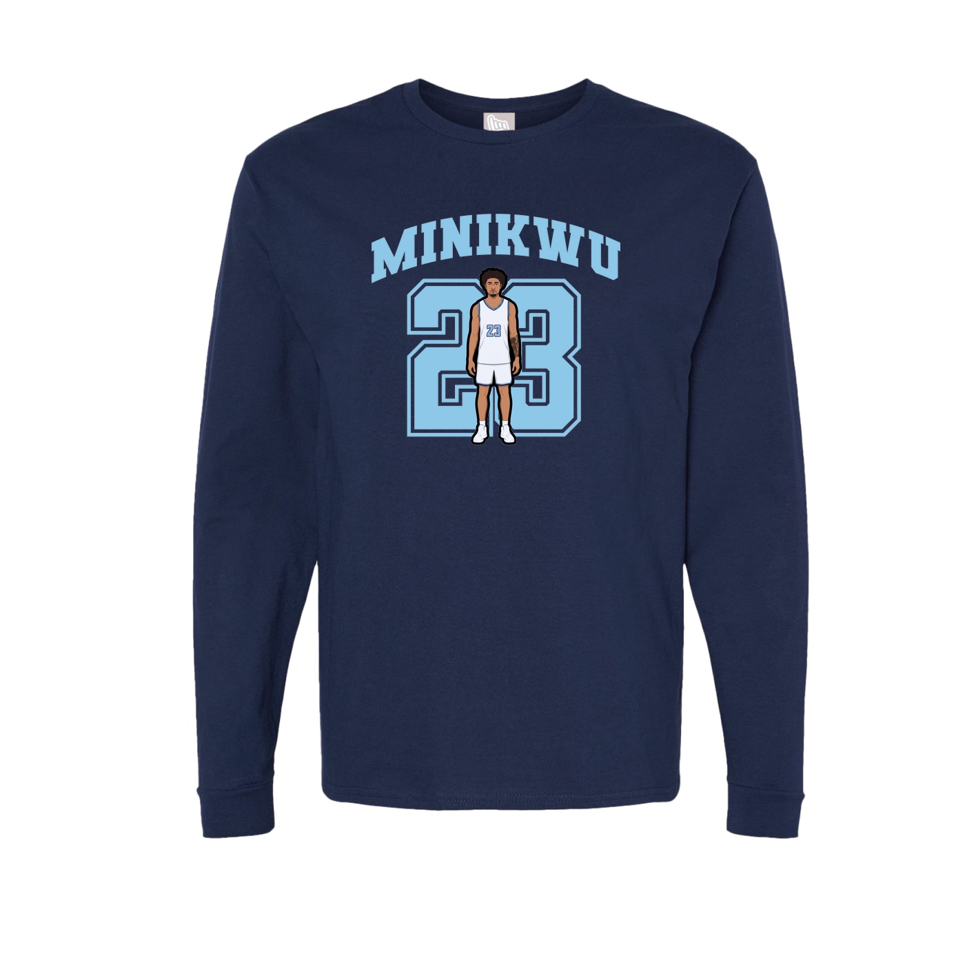 Long Sleeve Tee — Number in Navy