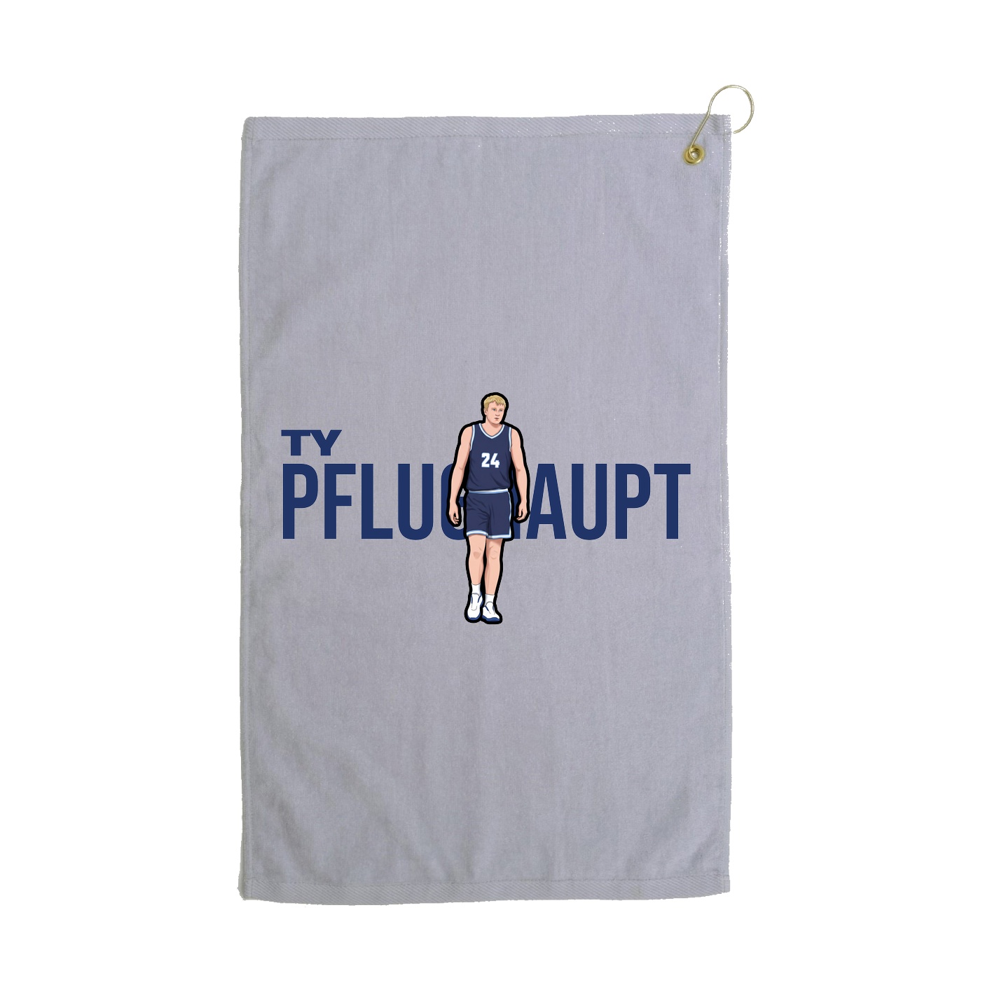 Golf Towel — Player Name in Grey
