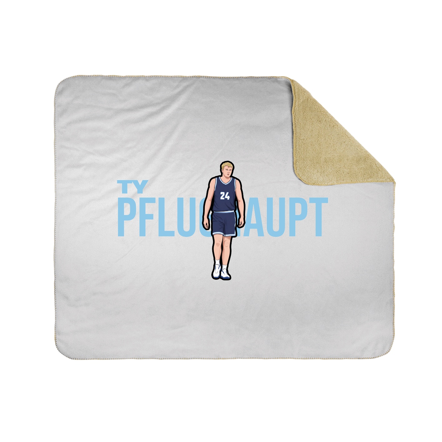 Throw Blanket — Player Name in White