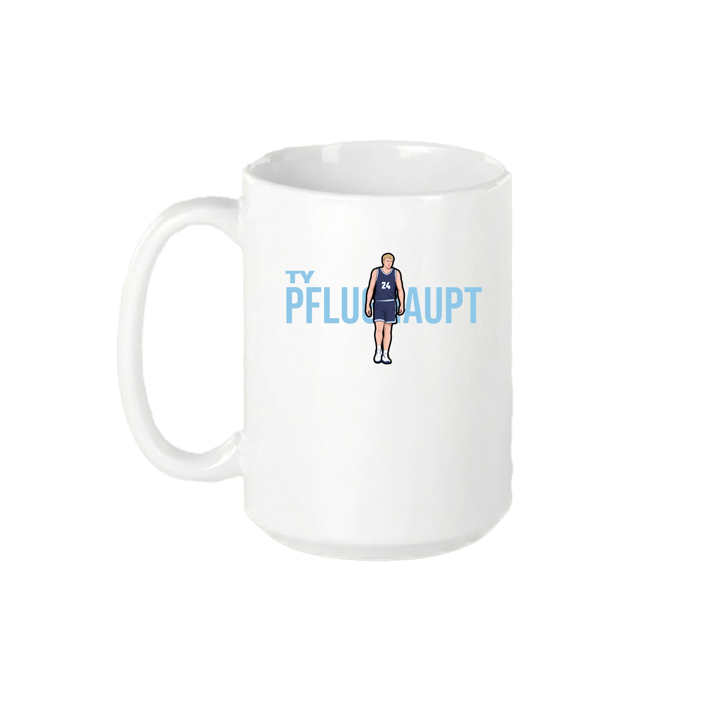 15oz Coffee Mug — Player Name in White