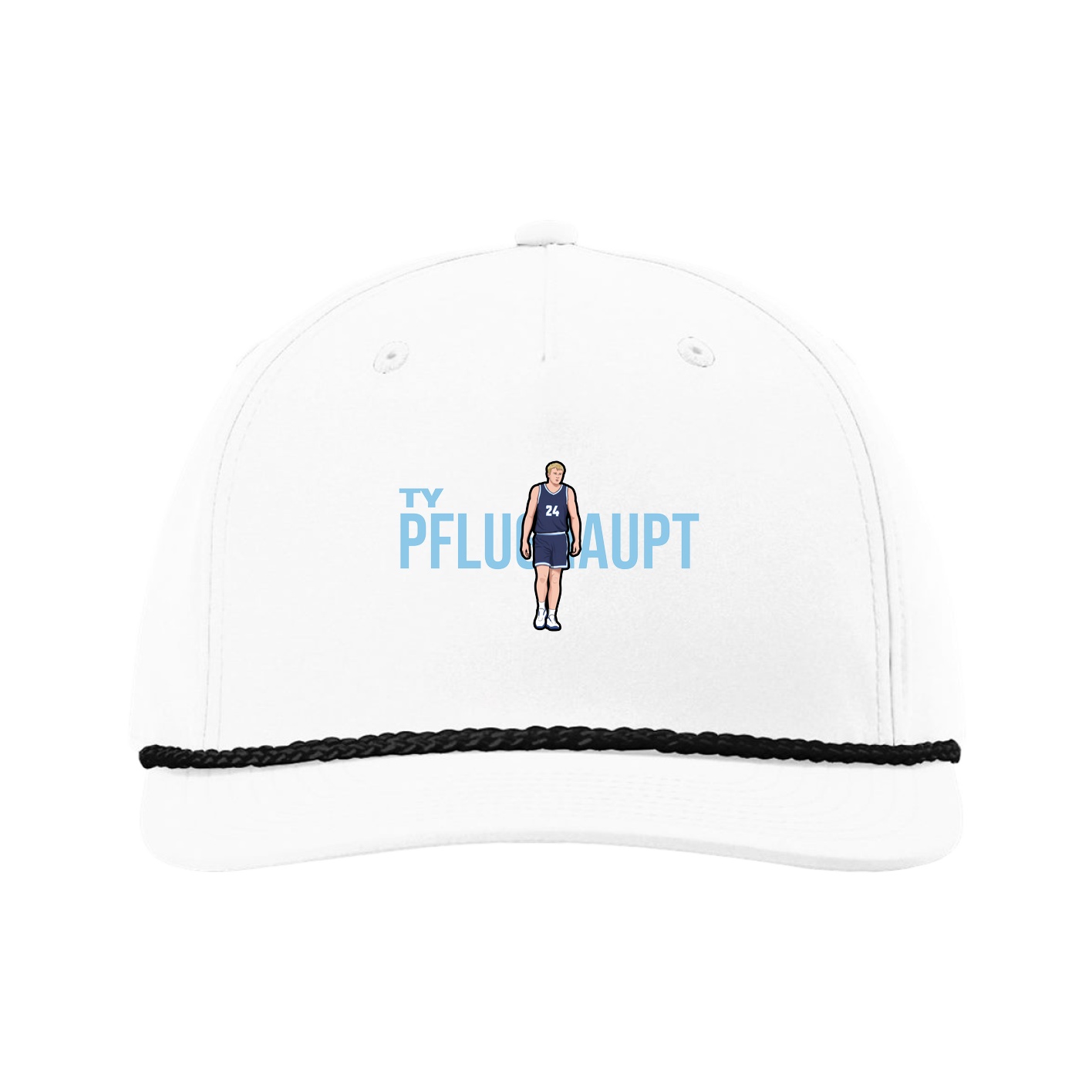 Five-Panel Classic Rope Cap — Player Name in White