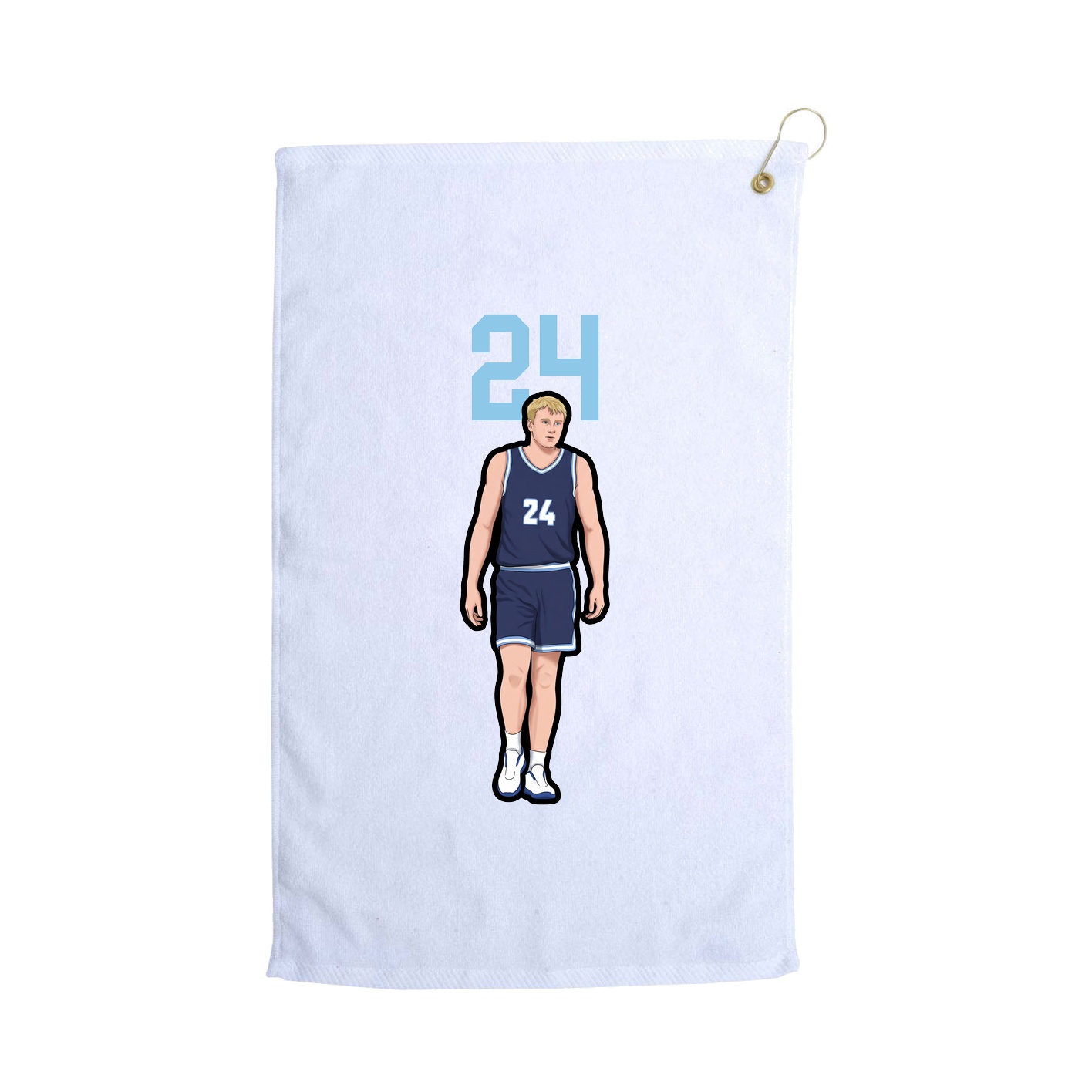 Golf Towel — Number Top in White