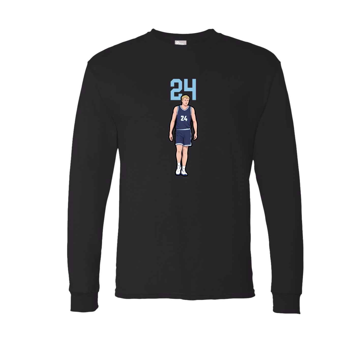 Long Sleeve Tee — Number Top in Black