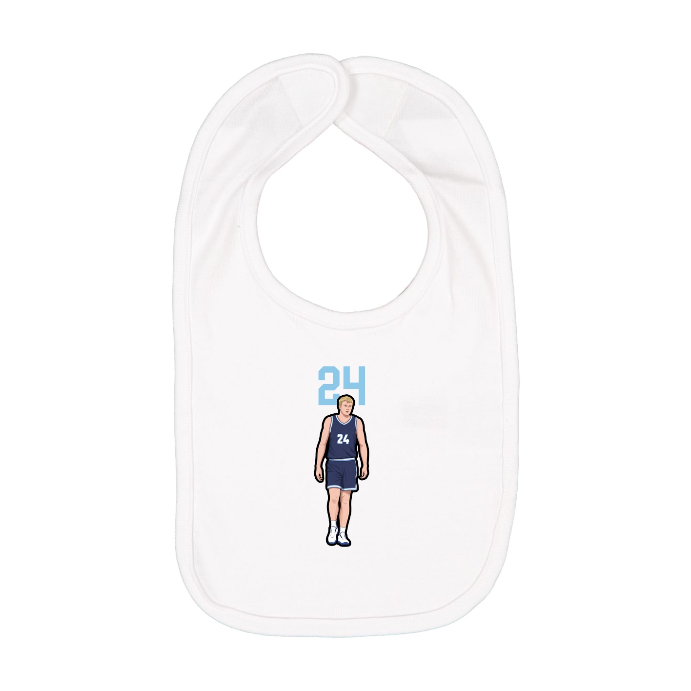 Infant Bib — Number Top in White