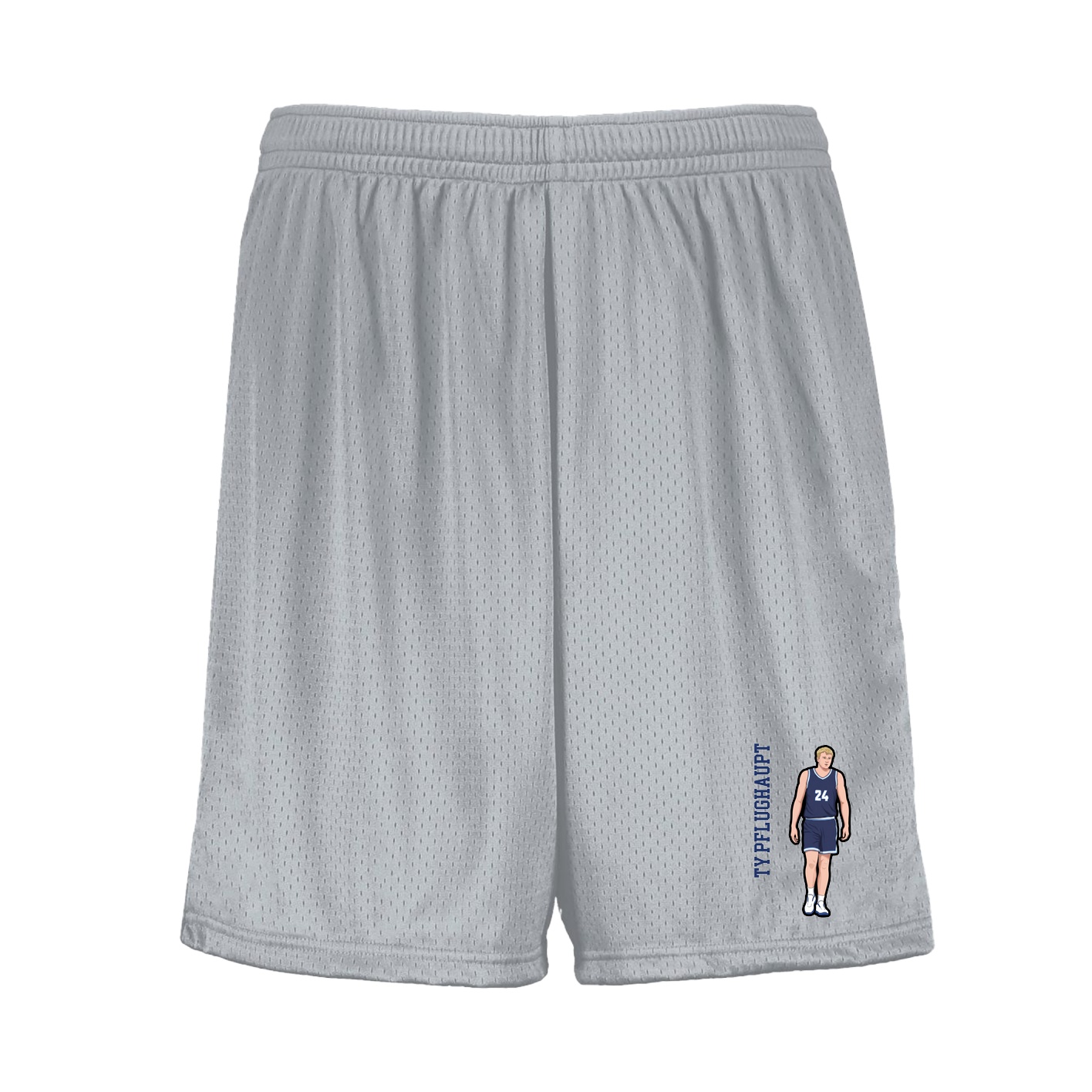 Shorts — Name Vertical in Silver
