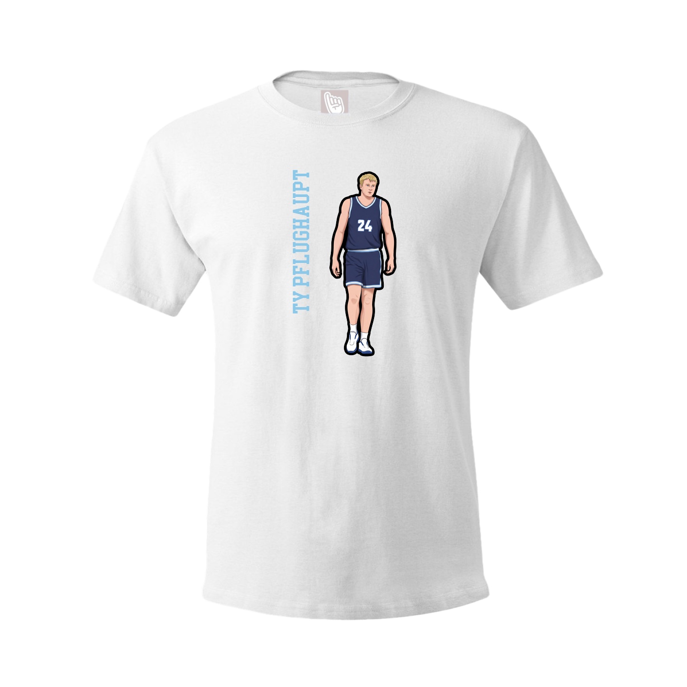 Tee — Name Vertical in White