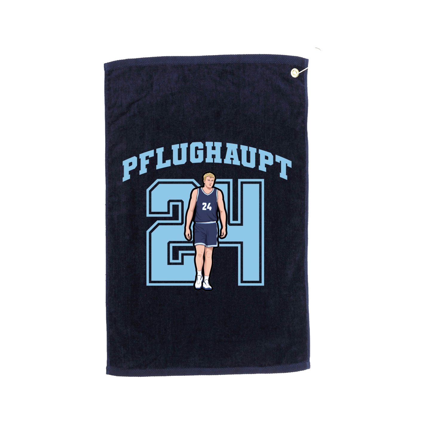Golf Towel — Number in Navy