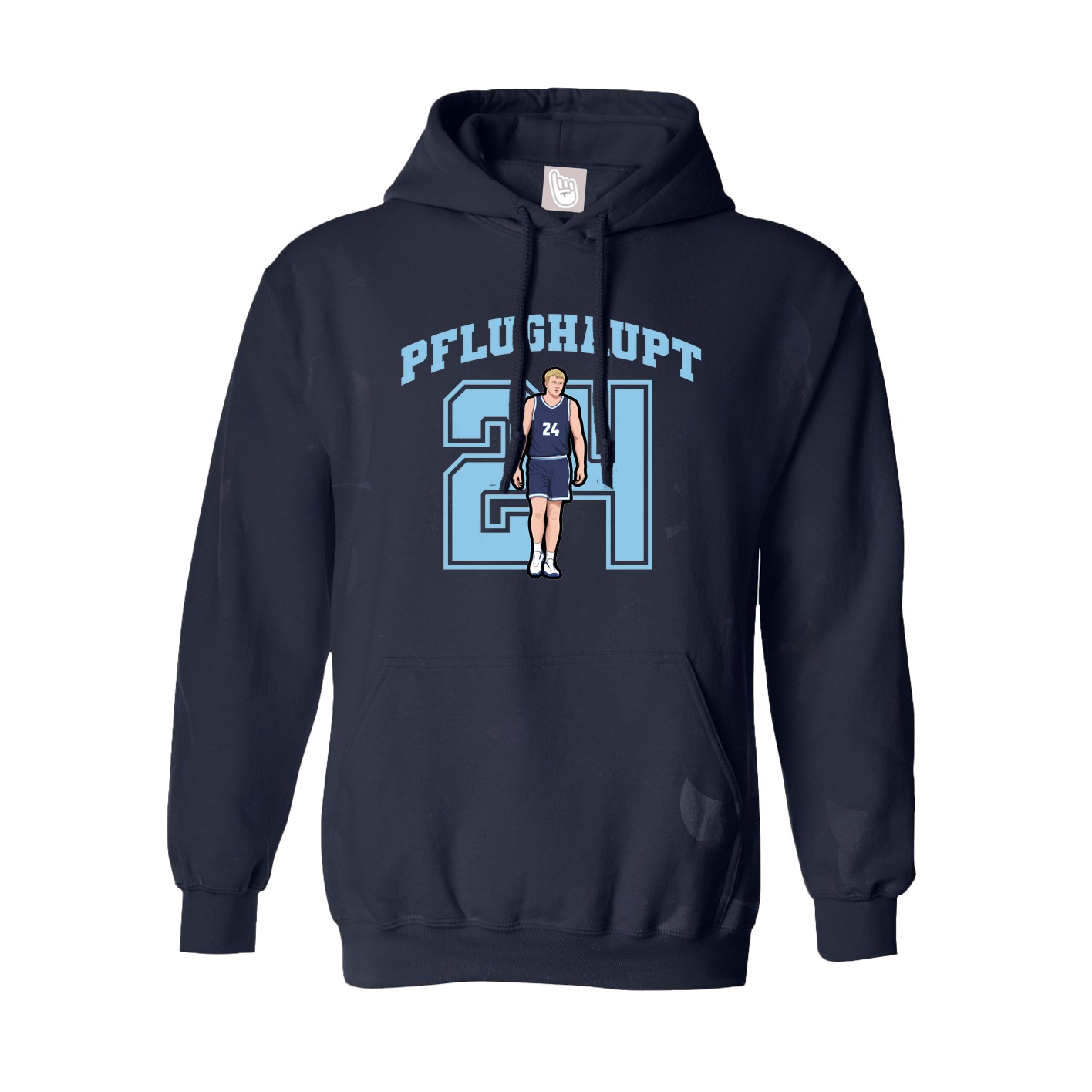 Youth Hoodie — Number in Navy