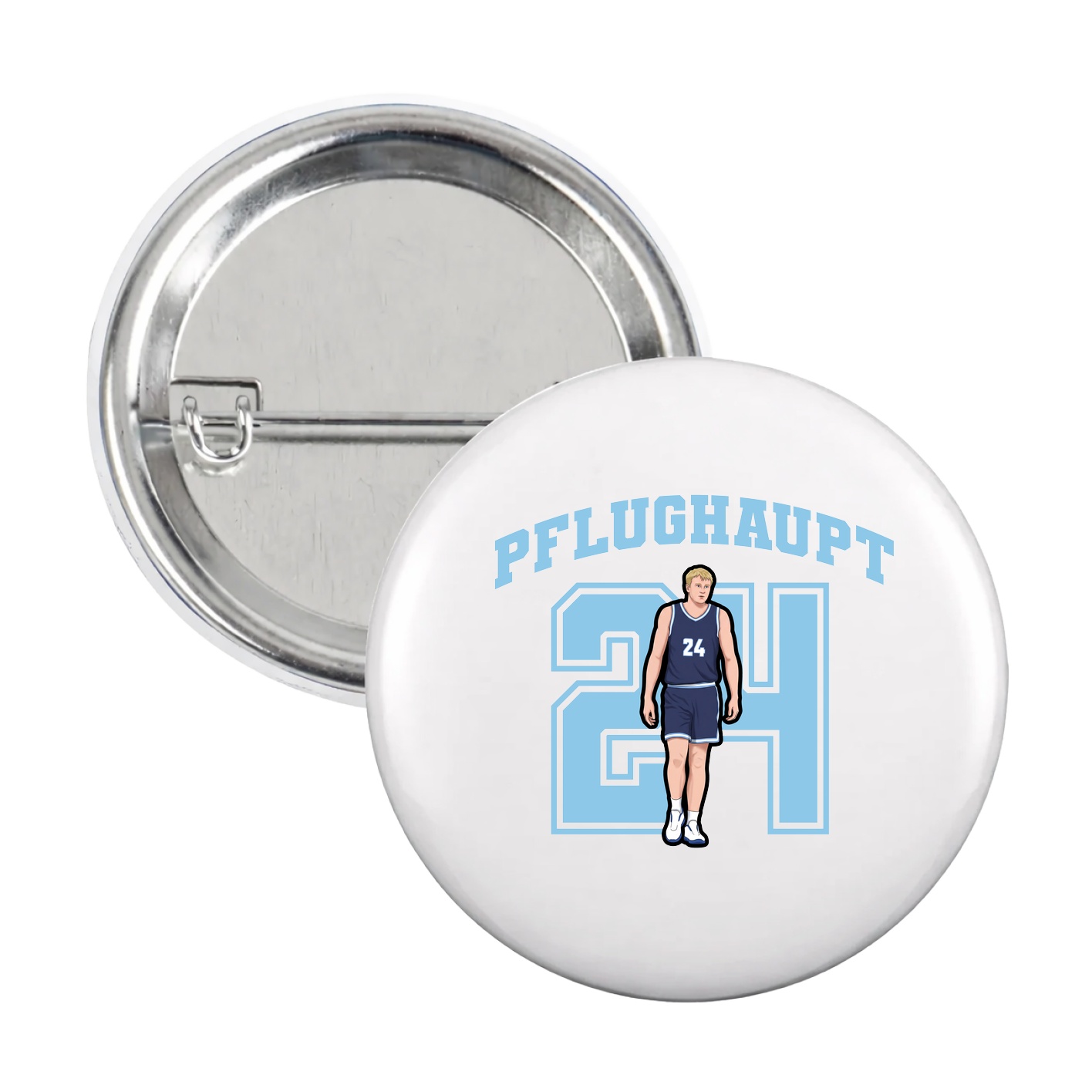 Game Day Button — Number in White