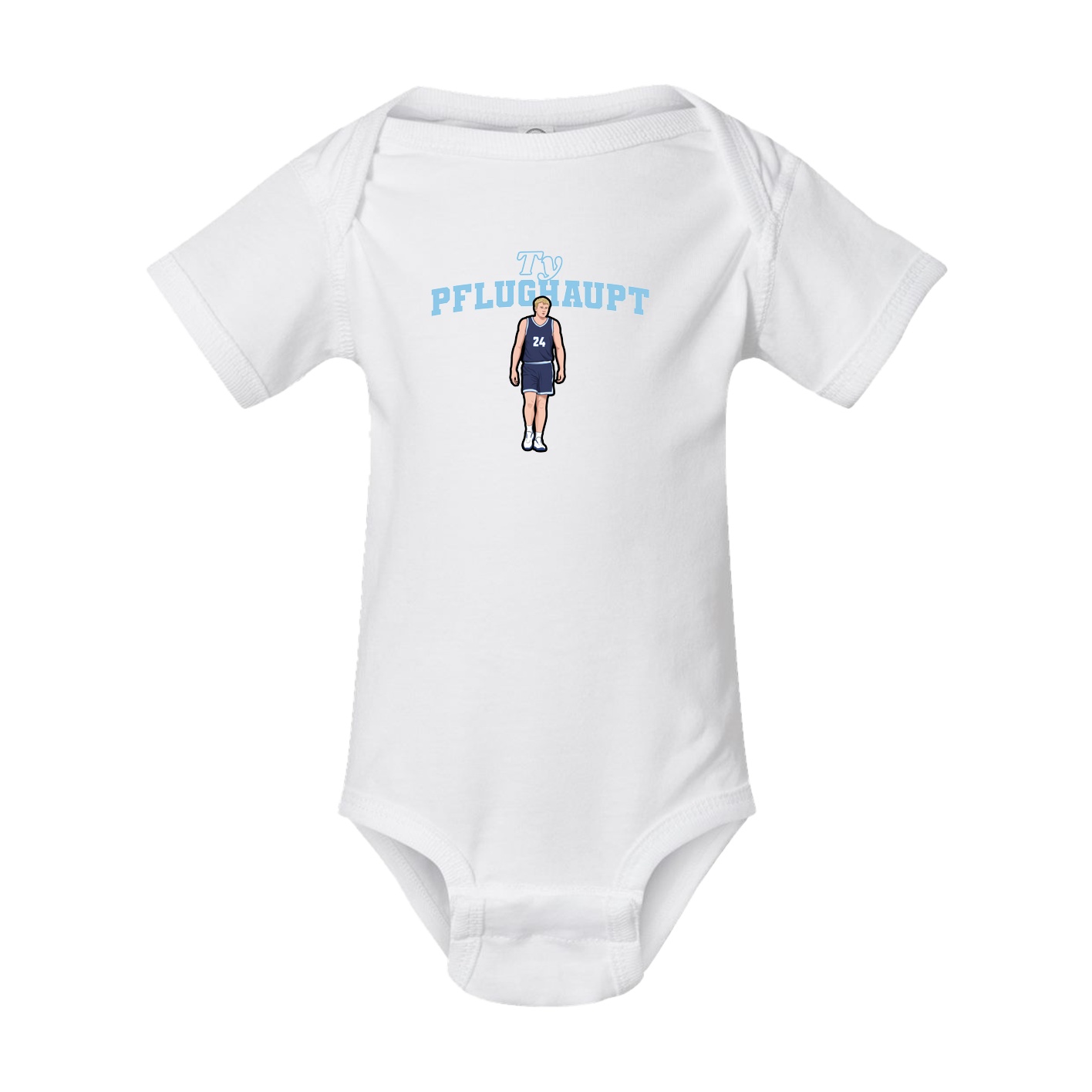 Baby Onesie — Name Arch in White