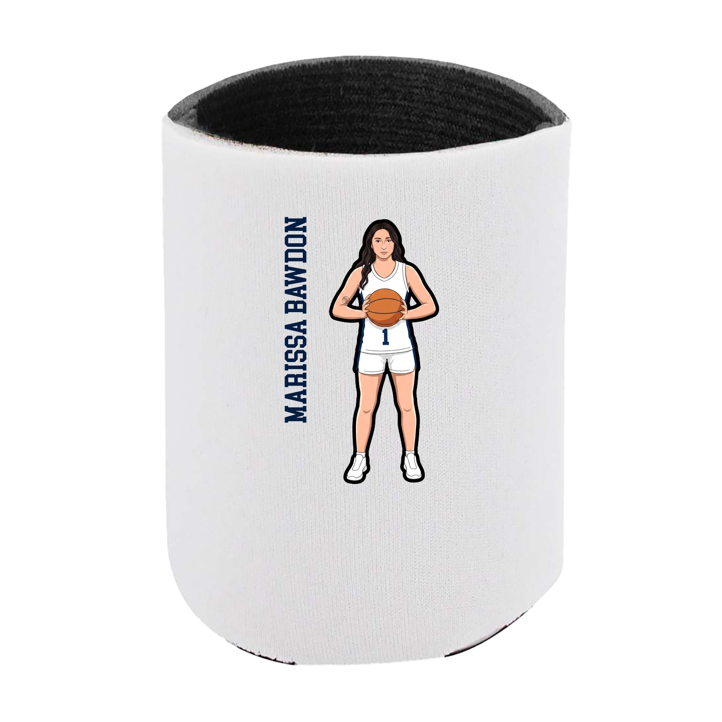 Can Holder — Name Vertical in White