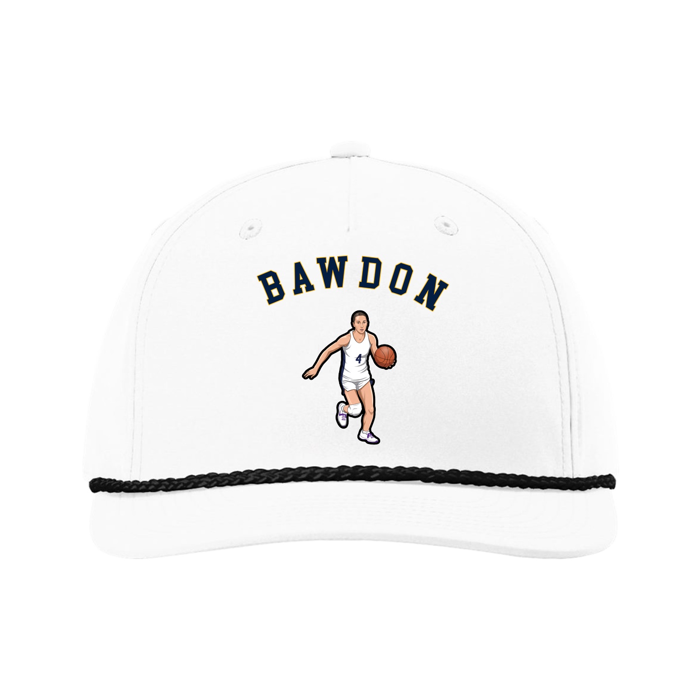Five-Panel Classic Rope Cap — Shirsey Arch in White