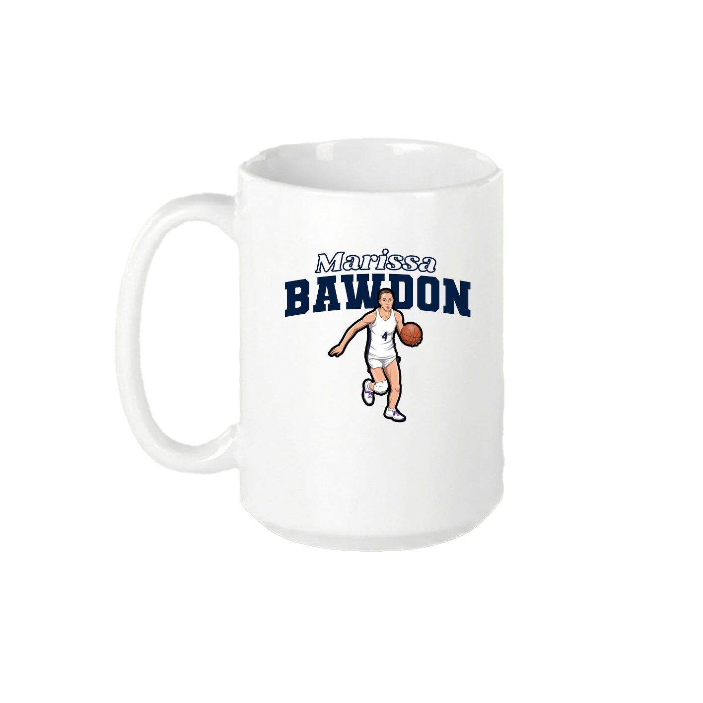 15oz Coffee Mug — Name Arch in White