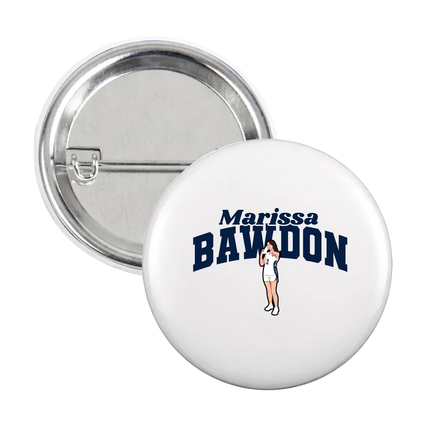 Game Day Button — Signature Arch in White