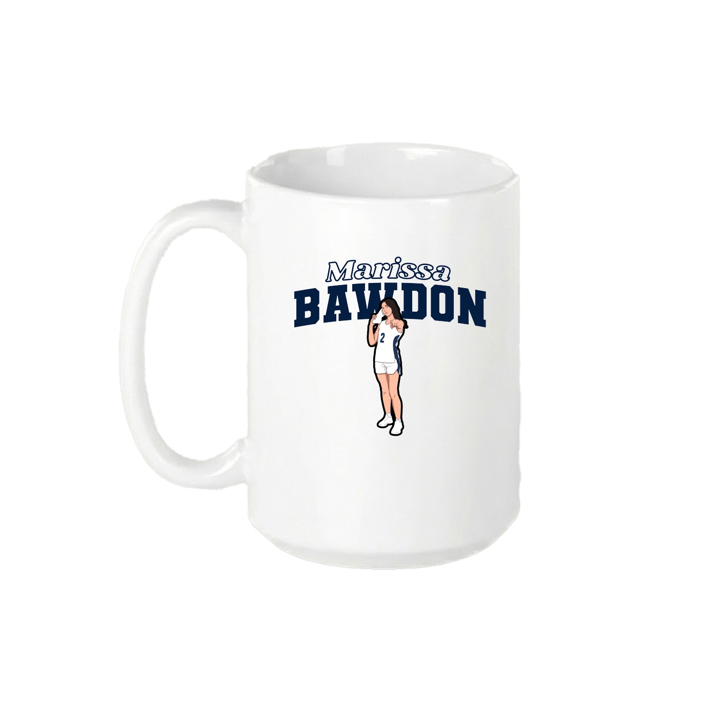 15oz Coffee Mug — Name Arch in White