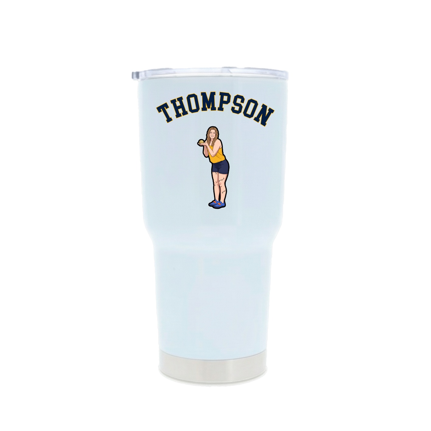 30oz Stainless Steel Tumbler — Shirsey Arch in White