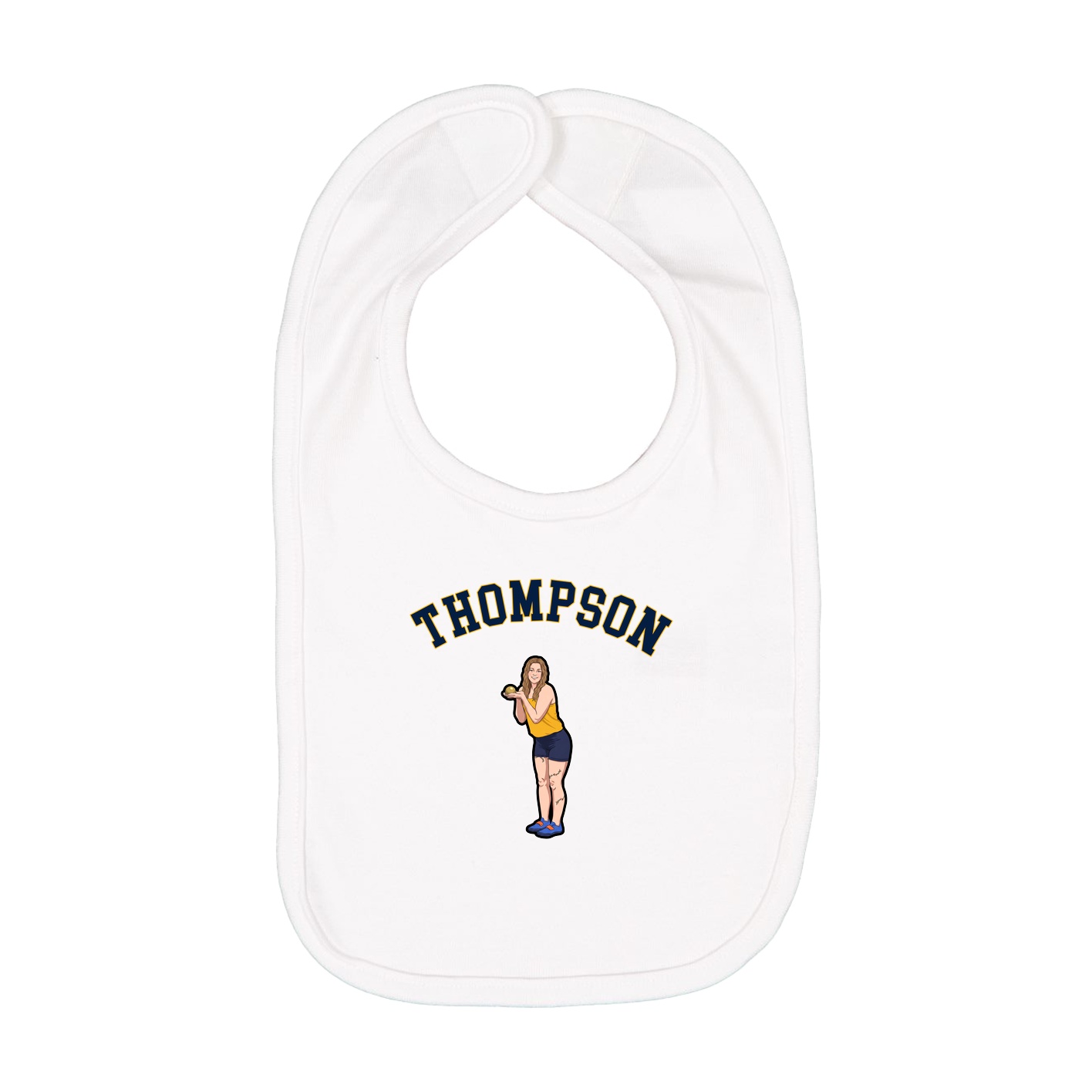 Infant Bib — Shirsey Arch in White