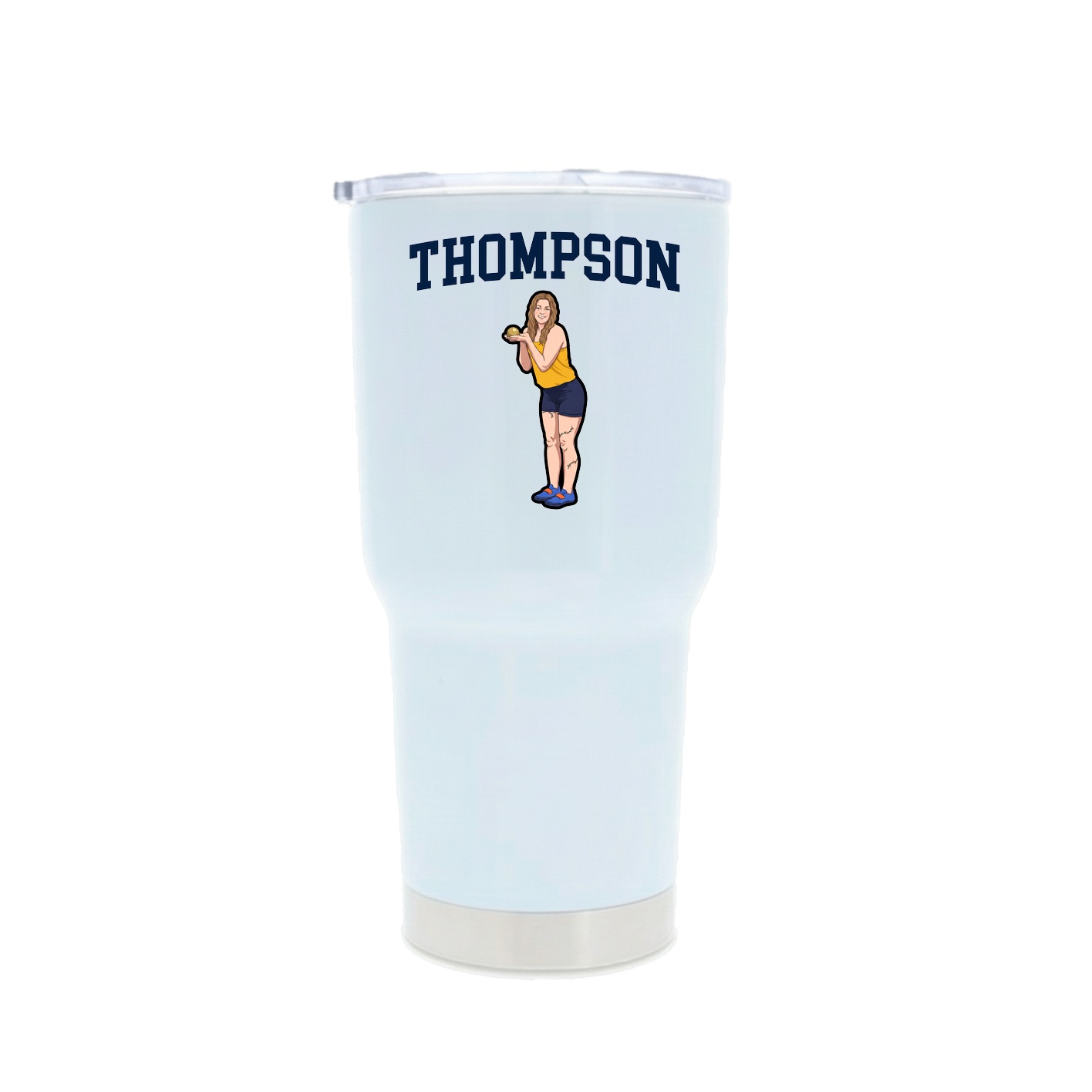 30oz Stainless Steel Tumbler — Shirsey in White