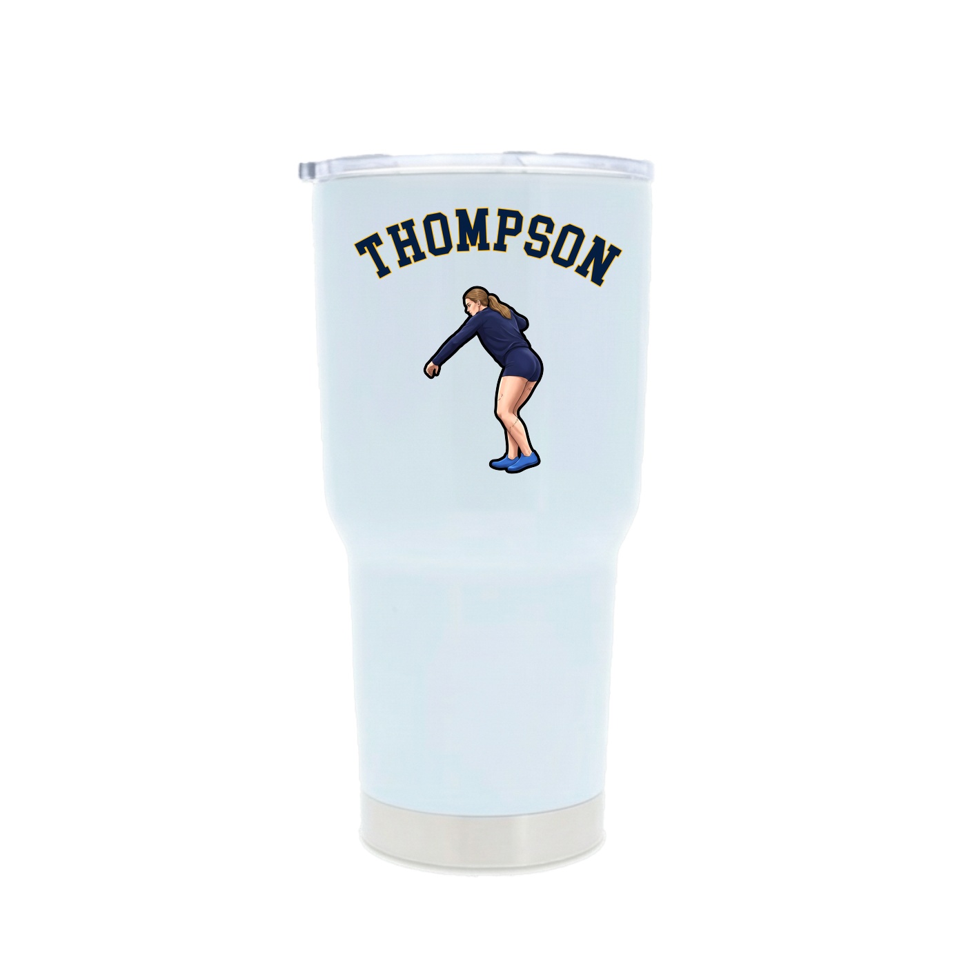 30oz Stainless Steel Tumbler — Shirsey Arch in White