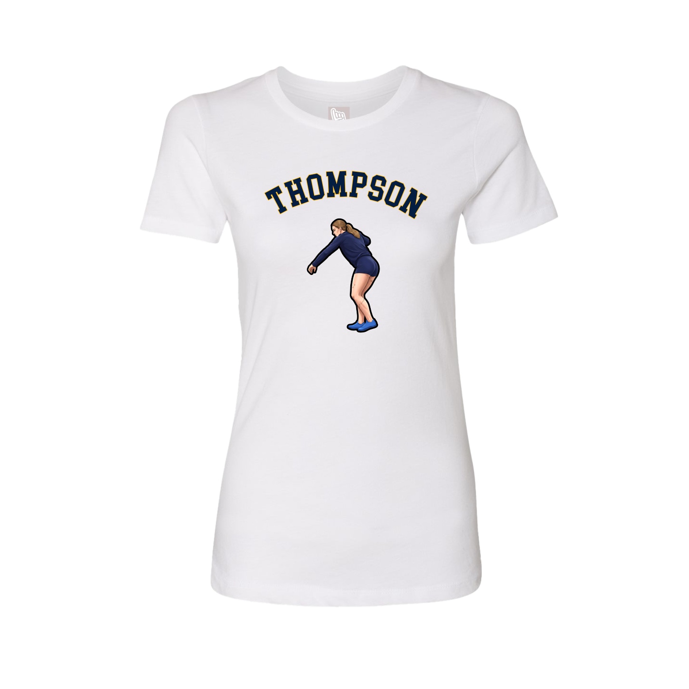 Fitted Women's Tee — Shirsey Arch in White