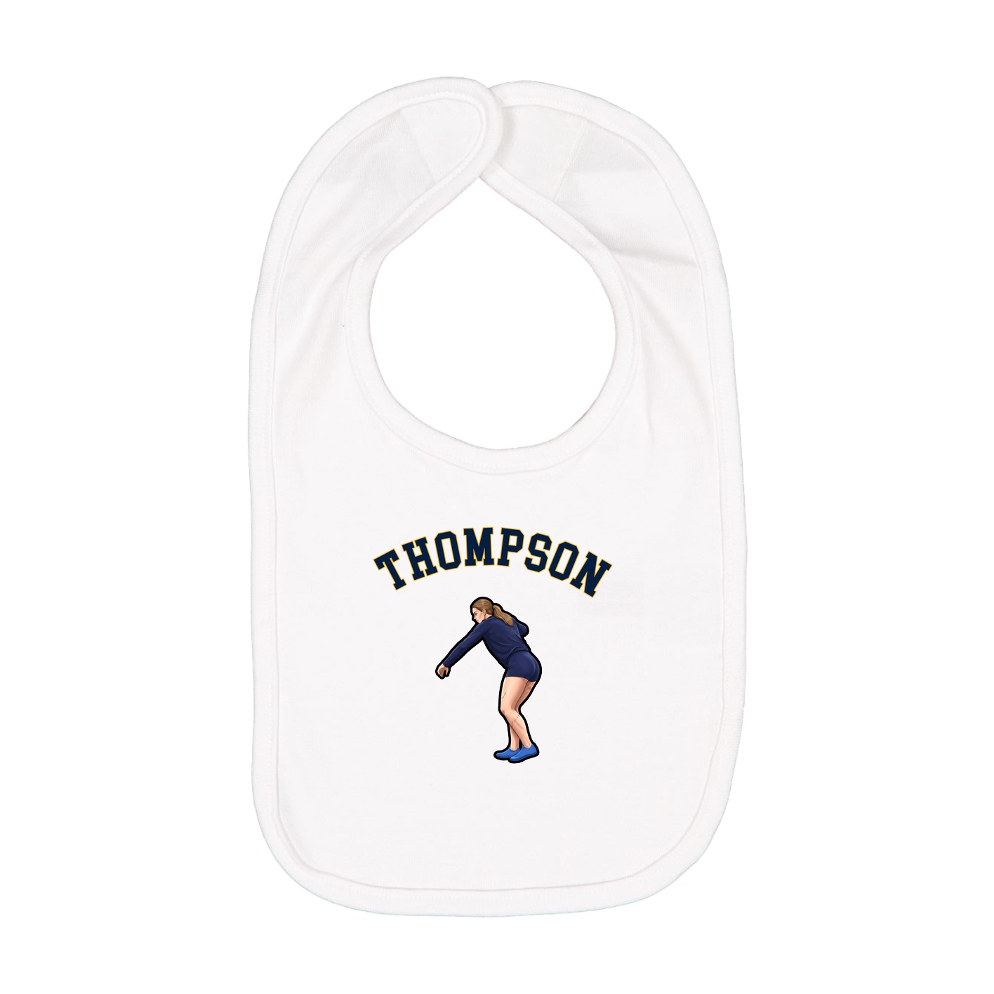 Infant Bib — Shirsey Arch in White