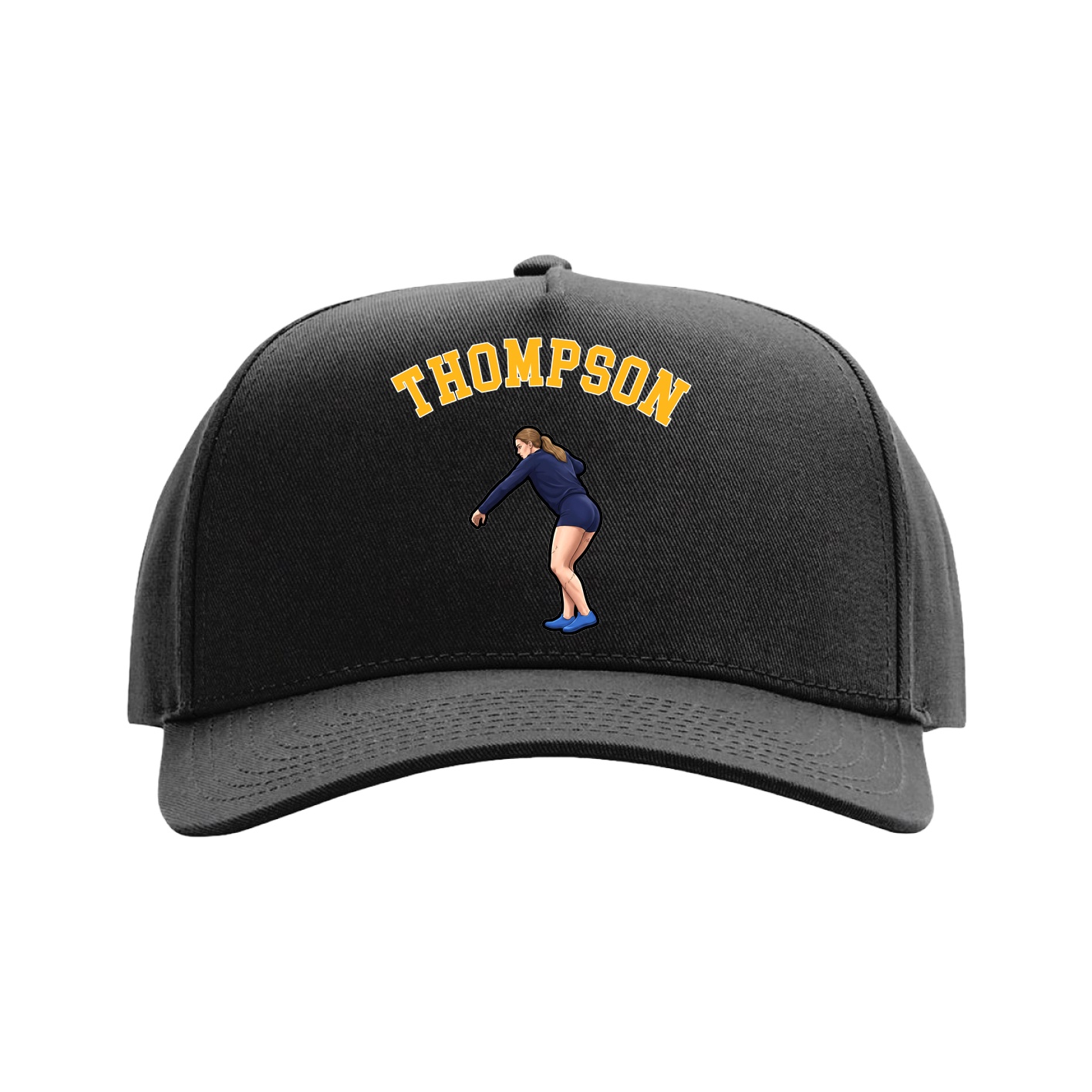 Full Fabric Five-Panel Champ Cap — Shirsey Arch in Black