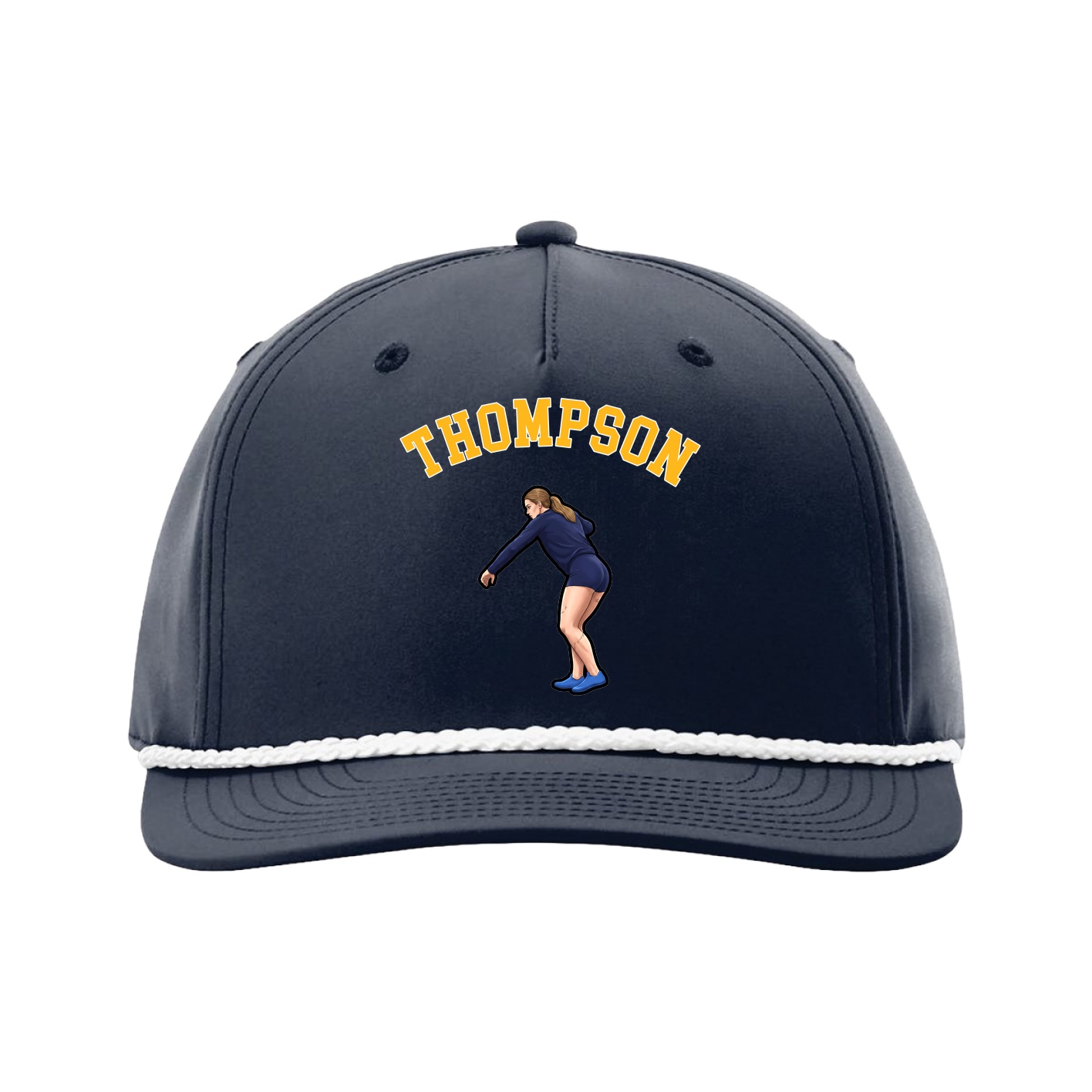 Five-Panel Classic Rope Cap — Shirsey Arch in Navy