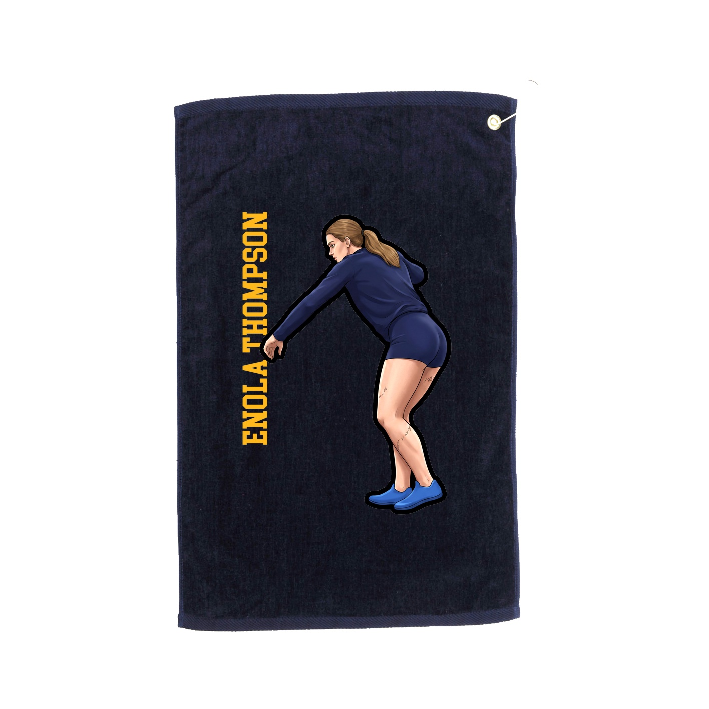 Golf Towel — Name Vertical in Navy
