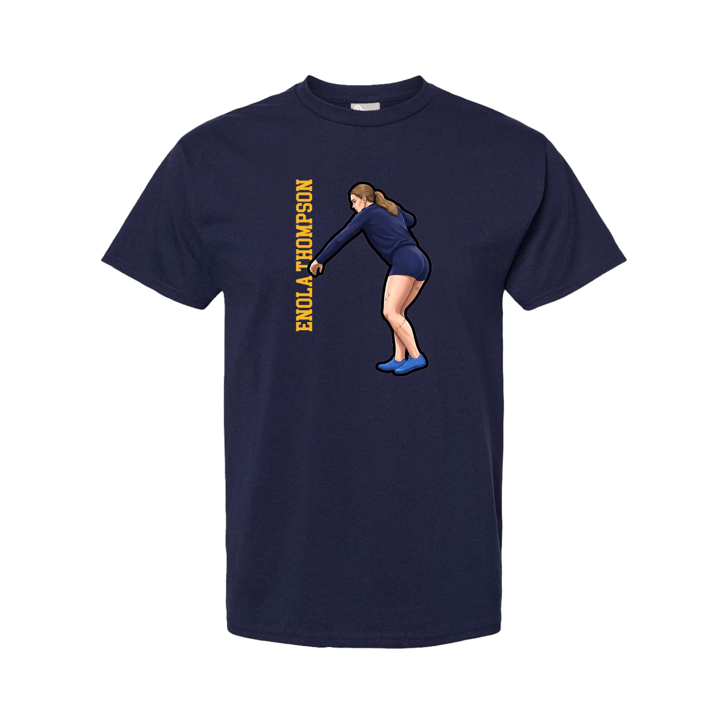 Youth Tee — Name Vertical in Navy