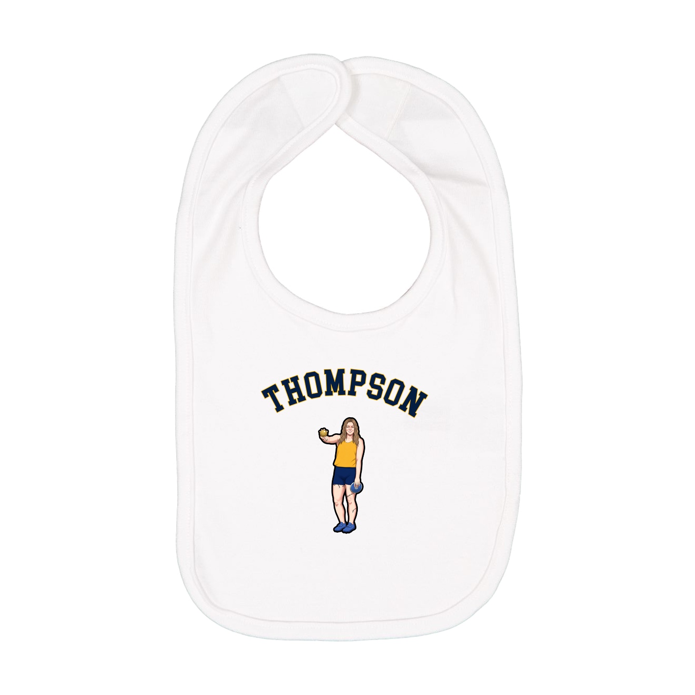 Infant Bib — Shirsey Arch in White