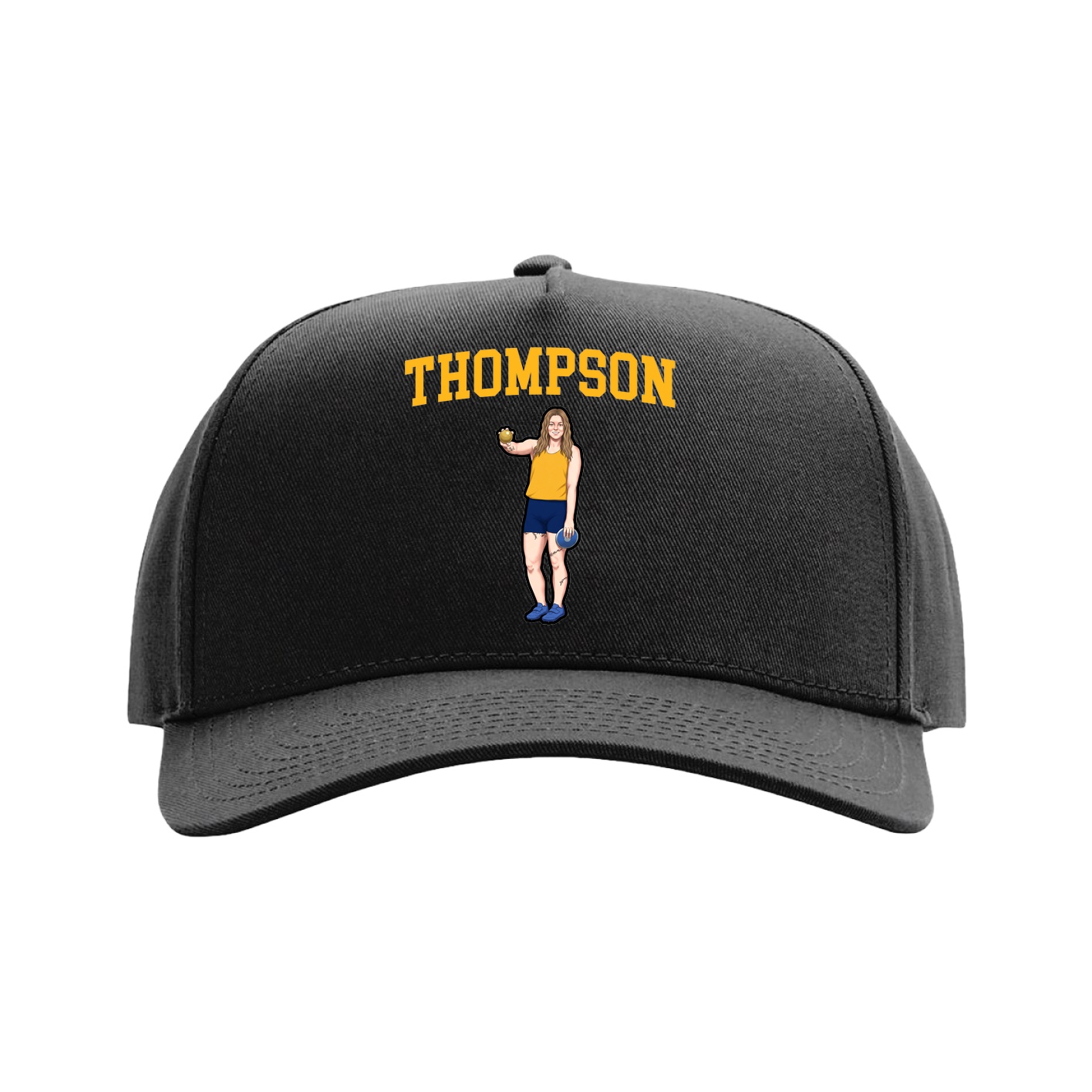 Full Fabric Five-Panel Champ Cap — Shirsey in Black