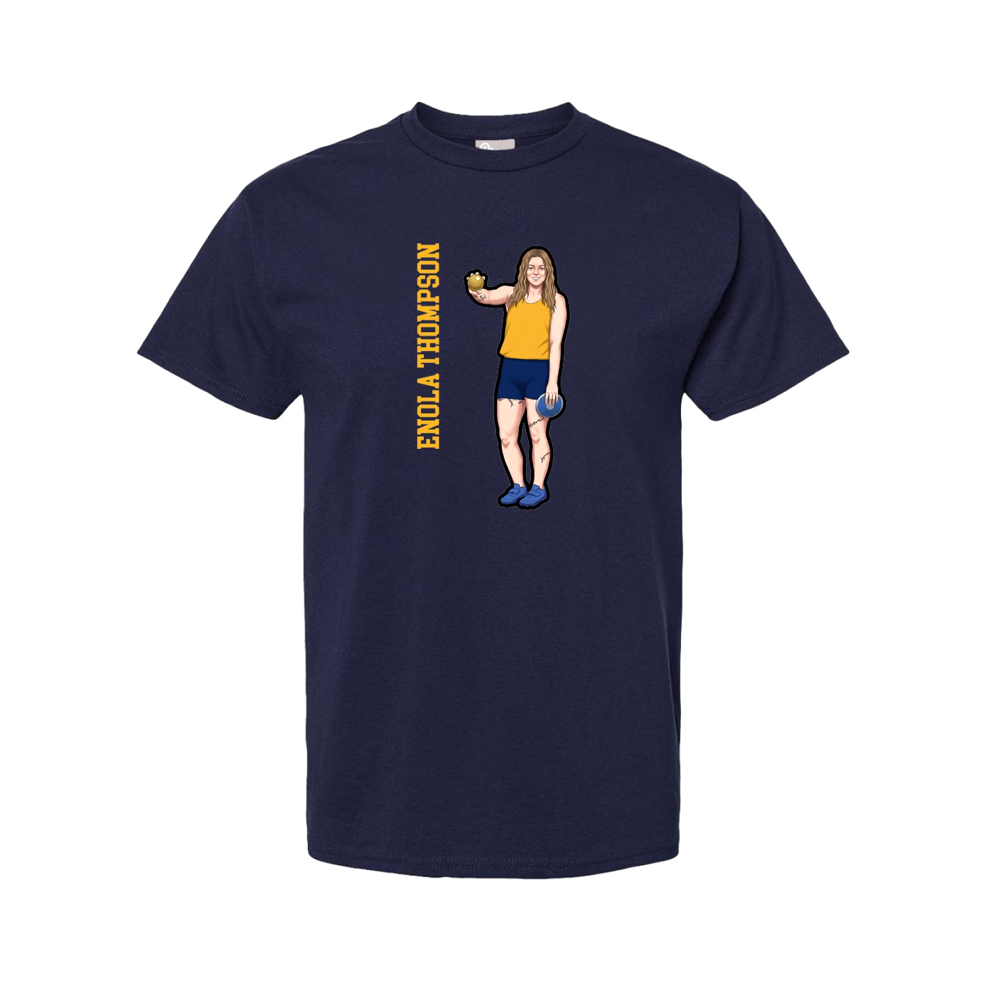 Youth Tee — Name Vertical in Navy
