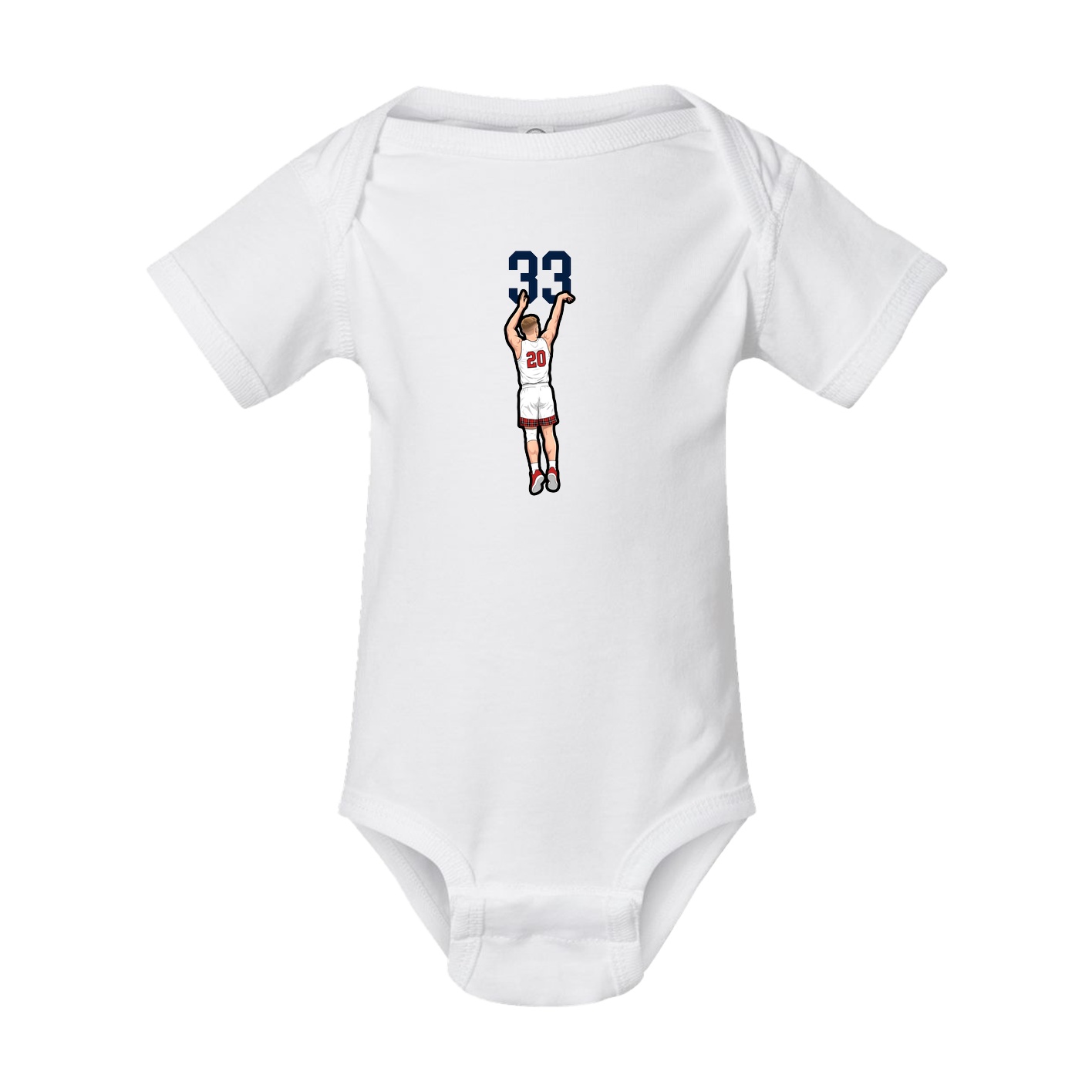 Baby Onesie — Number Top in White