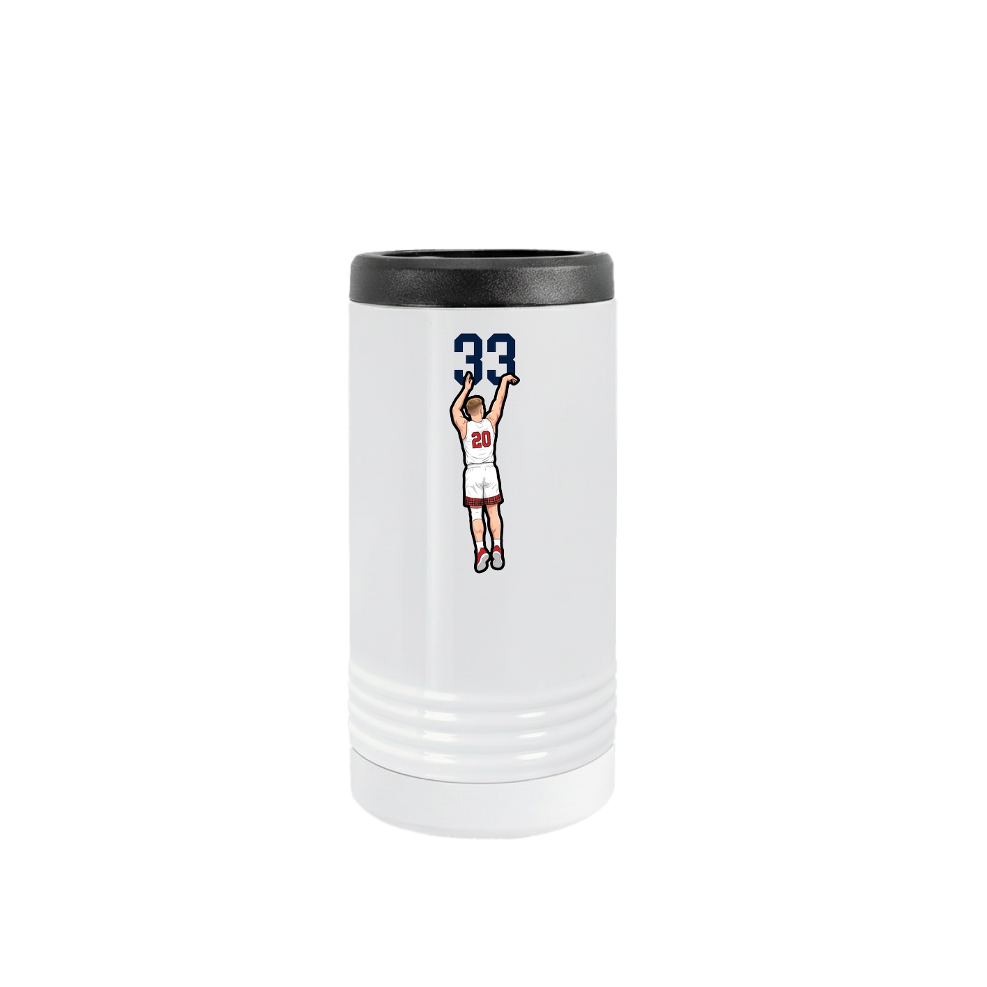 Slim Beverage Holder — Number Top in White