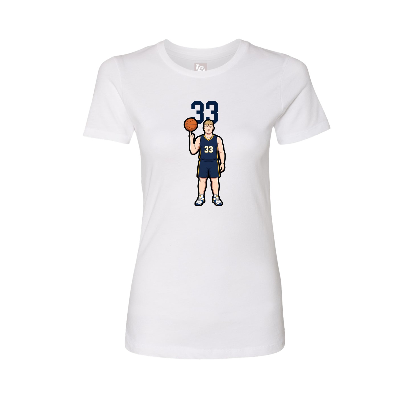 Womens Tee — Number Top in White