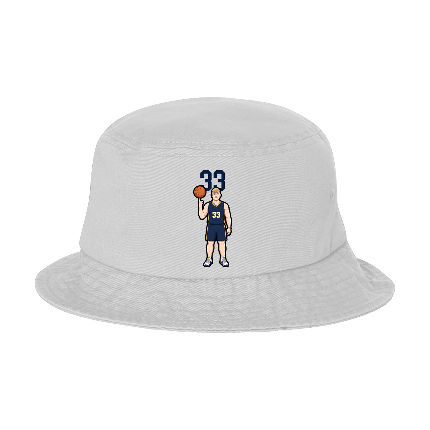 Bucket Cap — Number Top in White