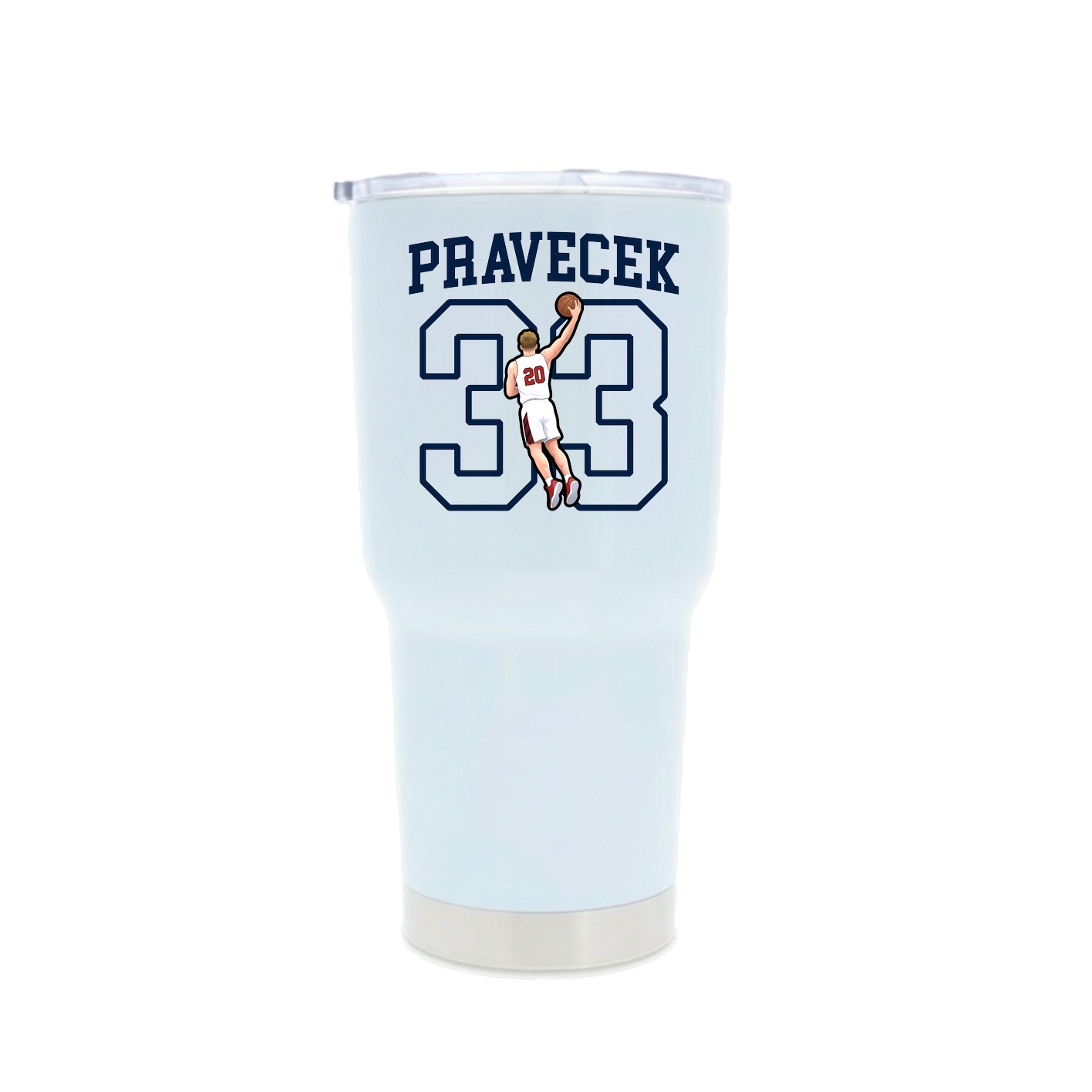 30oz Stainless Steel Tumbler — Shirsey in White