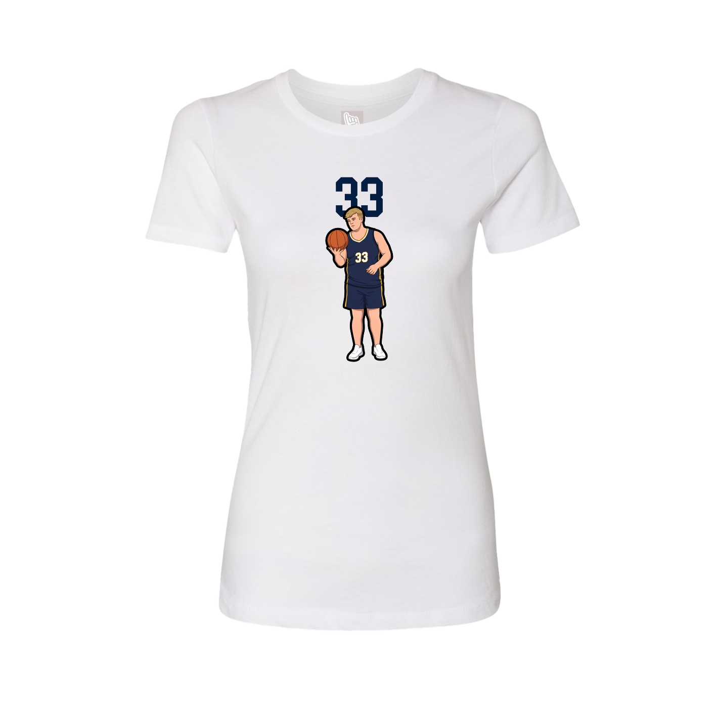 Womens Tee — Number Top in White