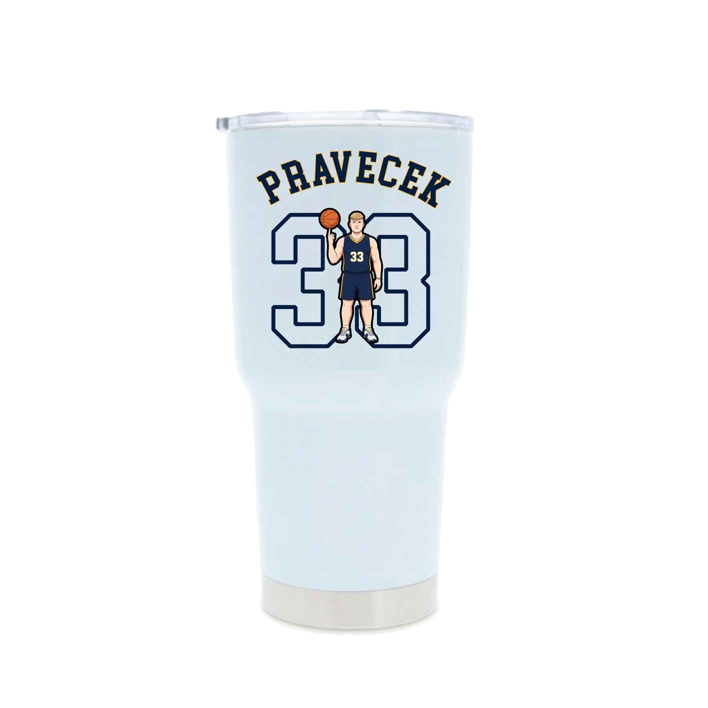 30oz Stainless Steel Tumbler — Shirsey Arch in White