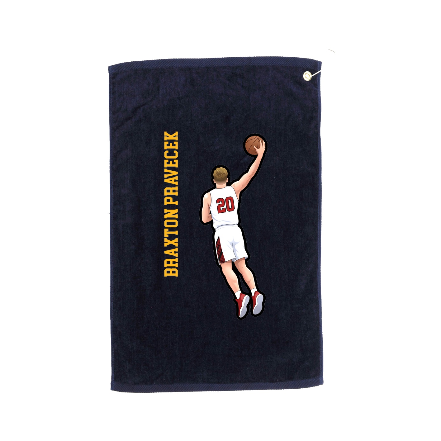 Golf Towel — Name Vertical in Navy