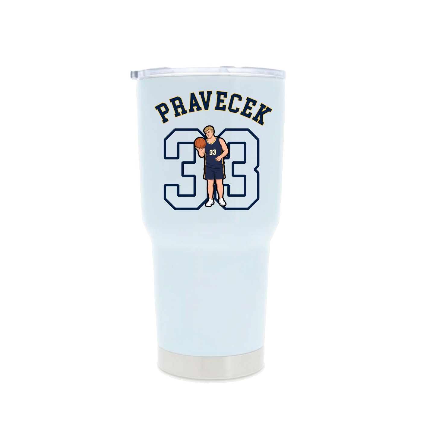 30oz Stainless Steel Tumbler — Shirsey Arch in White