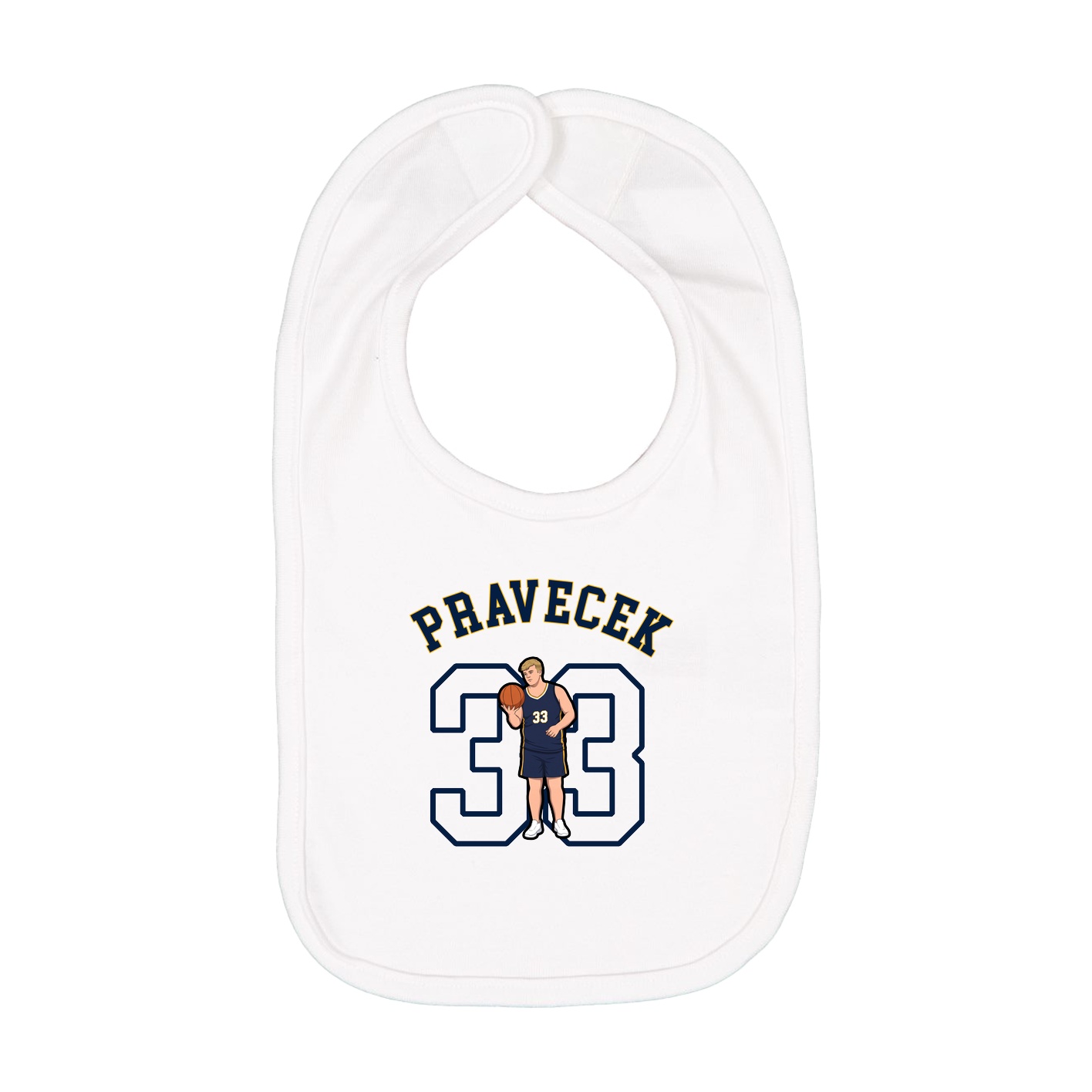 Infant Bib — Shirsey Arch in White