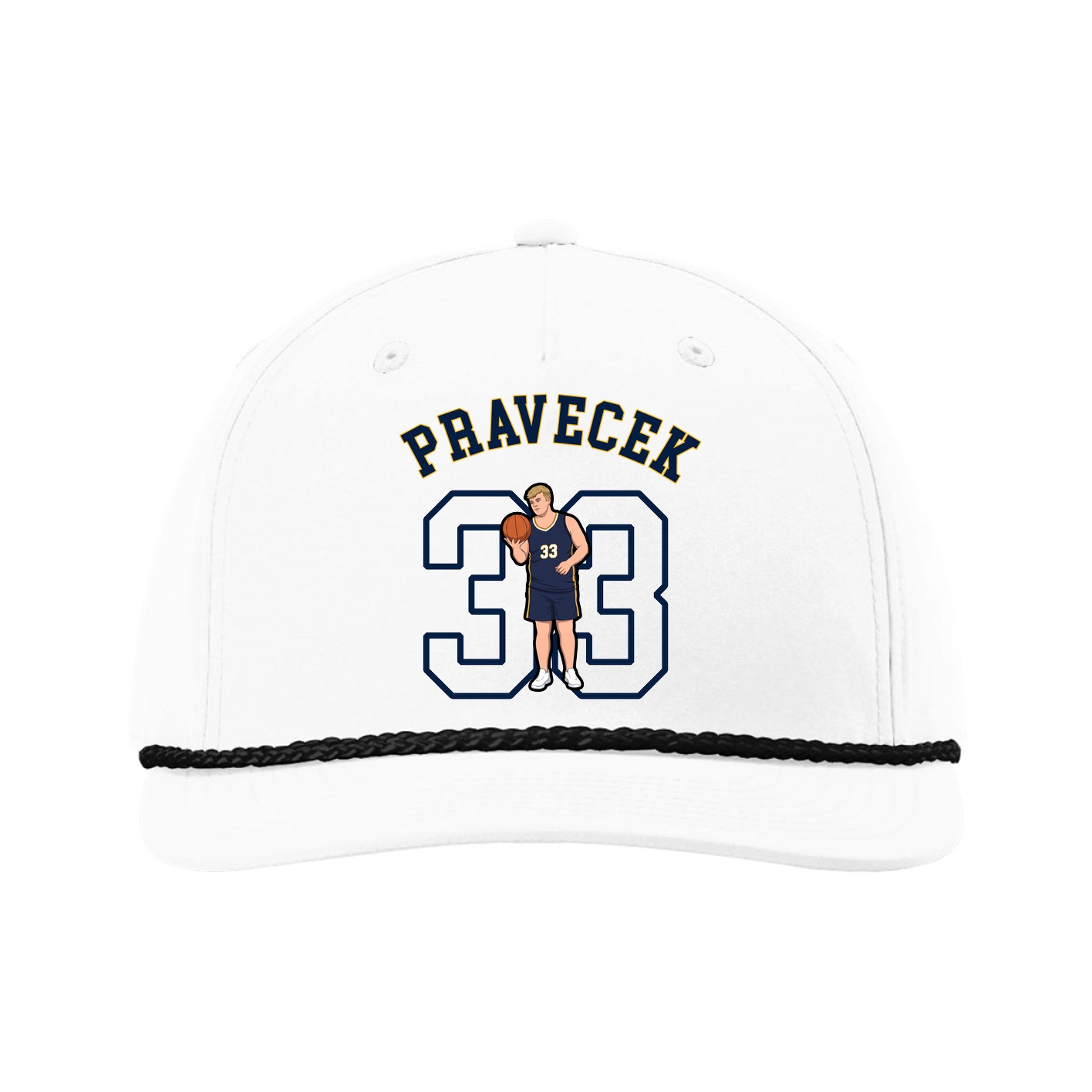 Five-Panel Classic Rope Cap — Shirsey Arch in White
