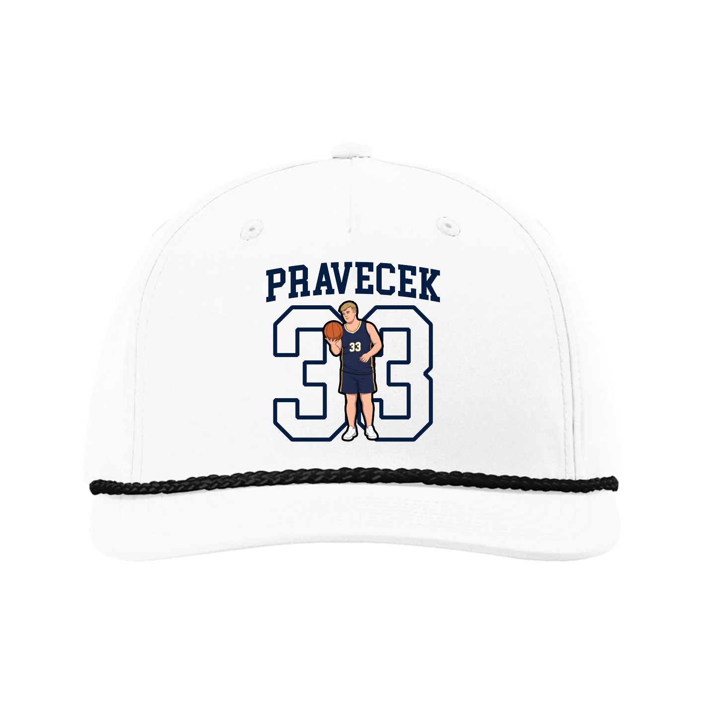 Five-Panel Classic Rope Cap — Shirsey in White