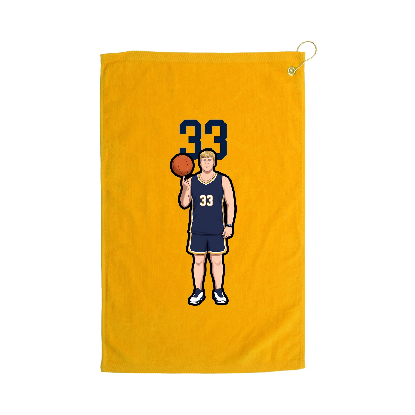 Golf Towel — Number Top in Gold