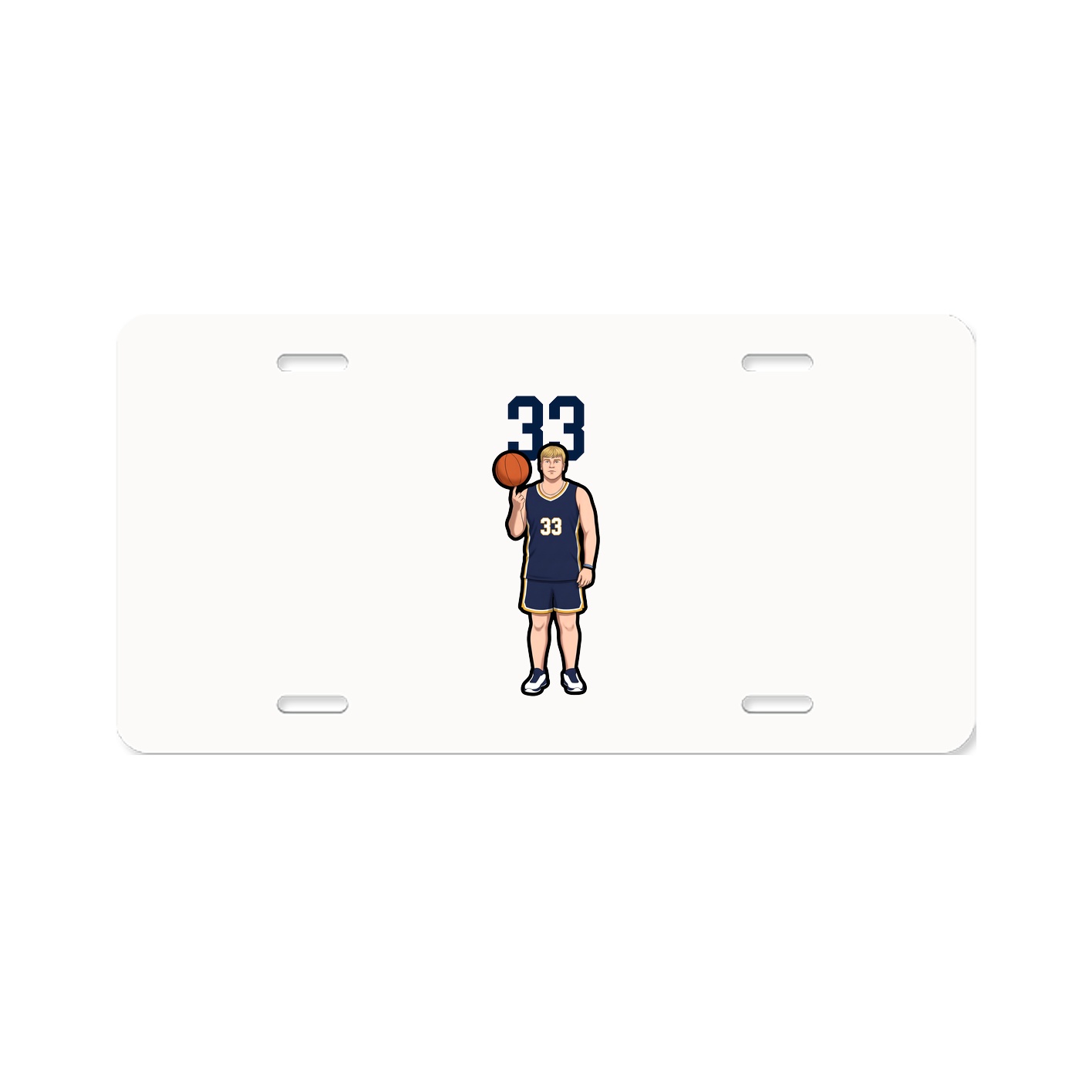 License Plate — Number Top in Classic