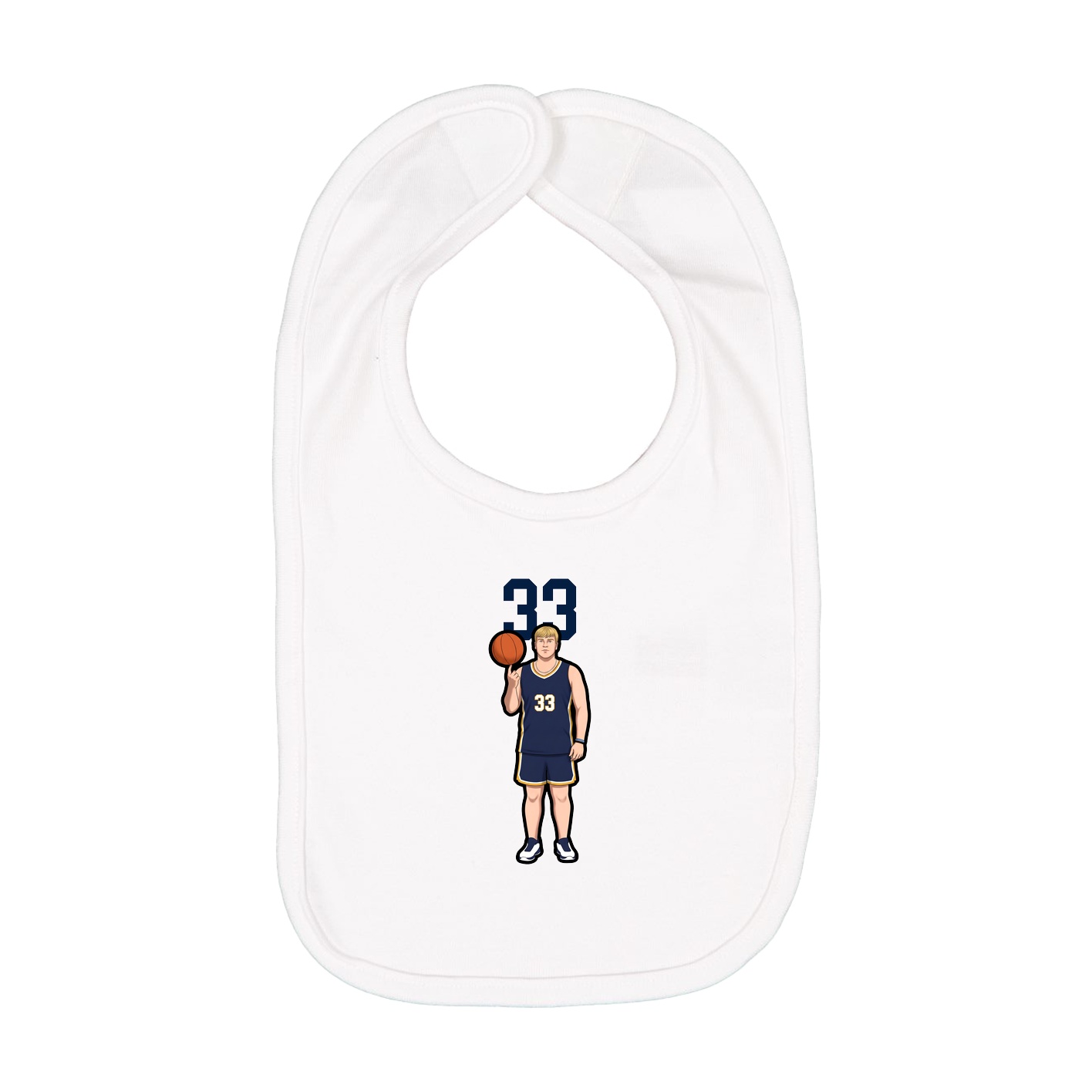 Infant Bib — Number Top in White