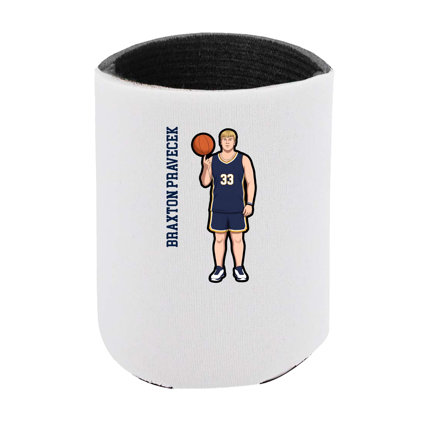 Can Holder — Name Vertical in White