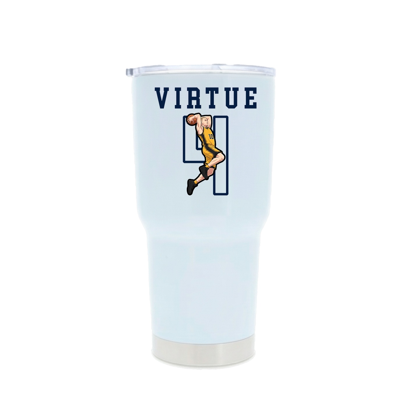 30oz Stainless Steel Tumbler — Shirsey in White